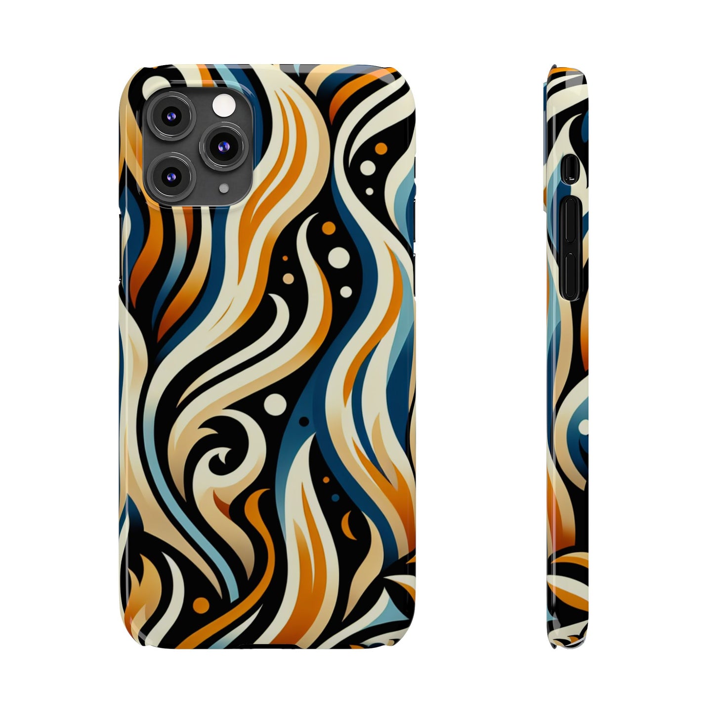 Stylish Slim Phone Cases with Bold Abstract Design, Phone Accessories, Trendy Gift, Unique Art, Colorful Protective Cover