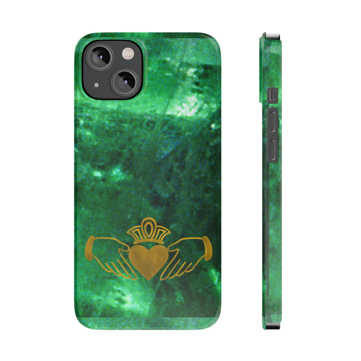 Claddagh Slim Phone Case, Irish Symbol Ring, Love Loyalty Friendship Vintage Gold, Compatible with iPhone 17 16 15 14 13 12 11