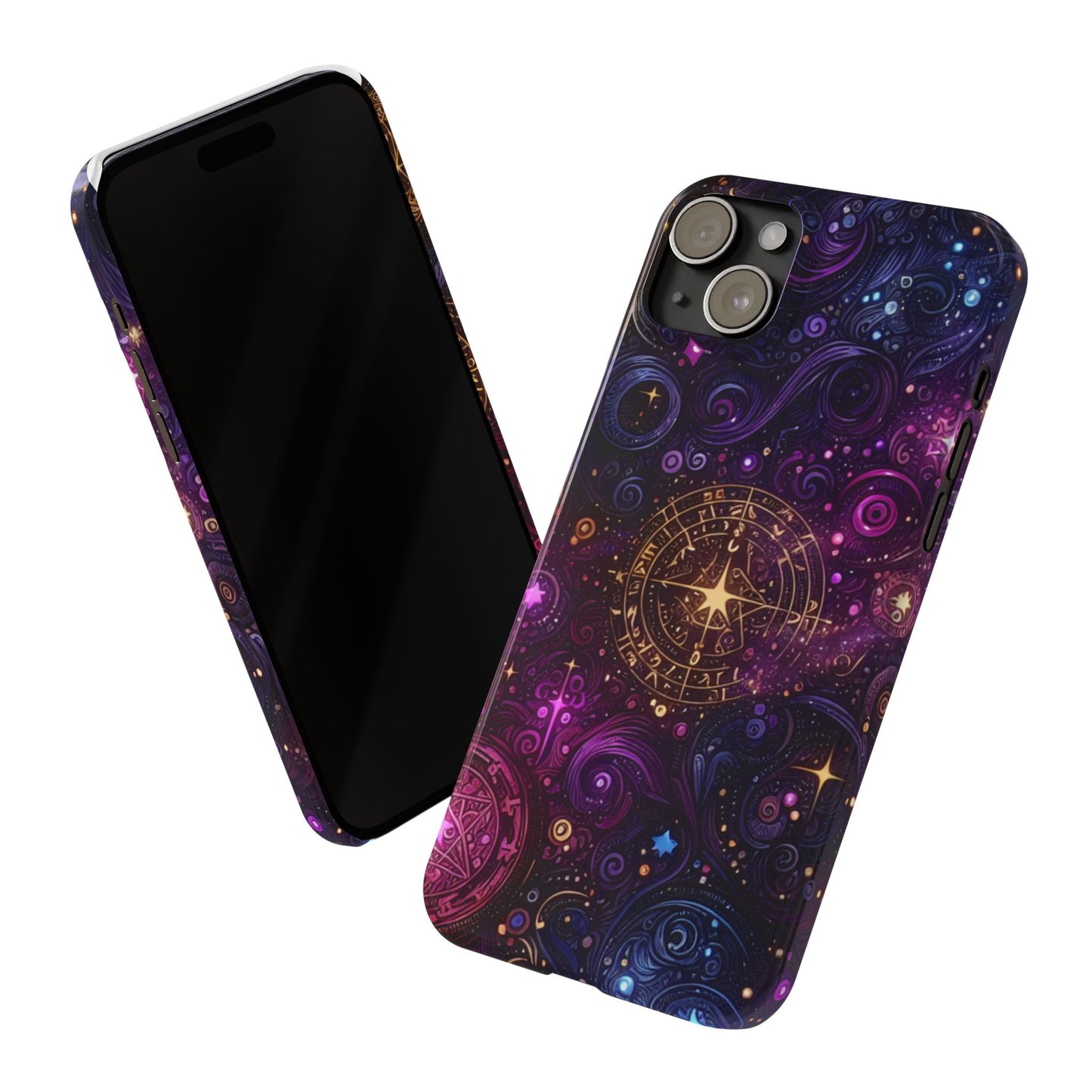 Galactic Slim Phone Cases - Cosmic Design, Astrology Gift, Galaxy Phone Cover, Starry Night Case, Space Lover Accessory