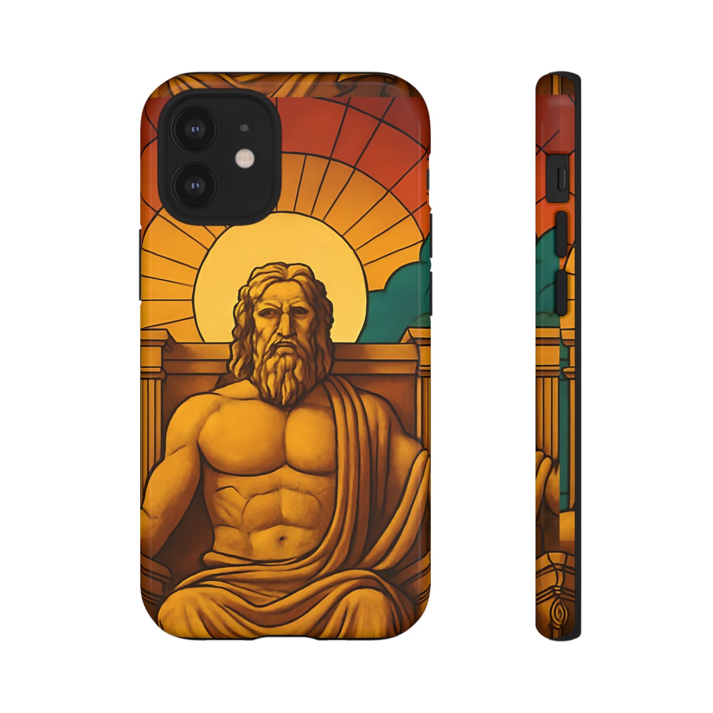 Olympia Zeus Statue Tough Phone Case - Classic Greek Art Design, Historic World Wonder Aesthetic, Compatible with iPhone, Galaxy, and Google