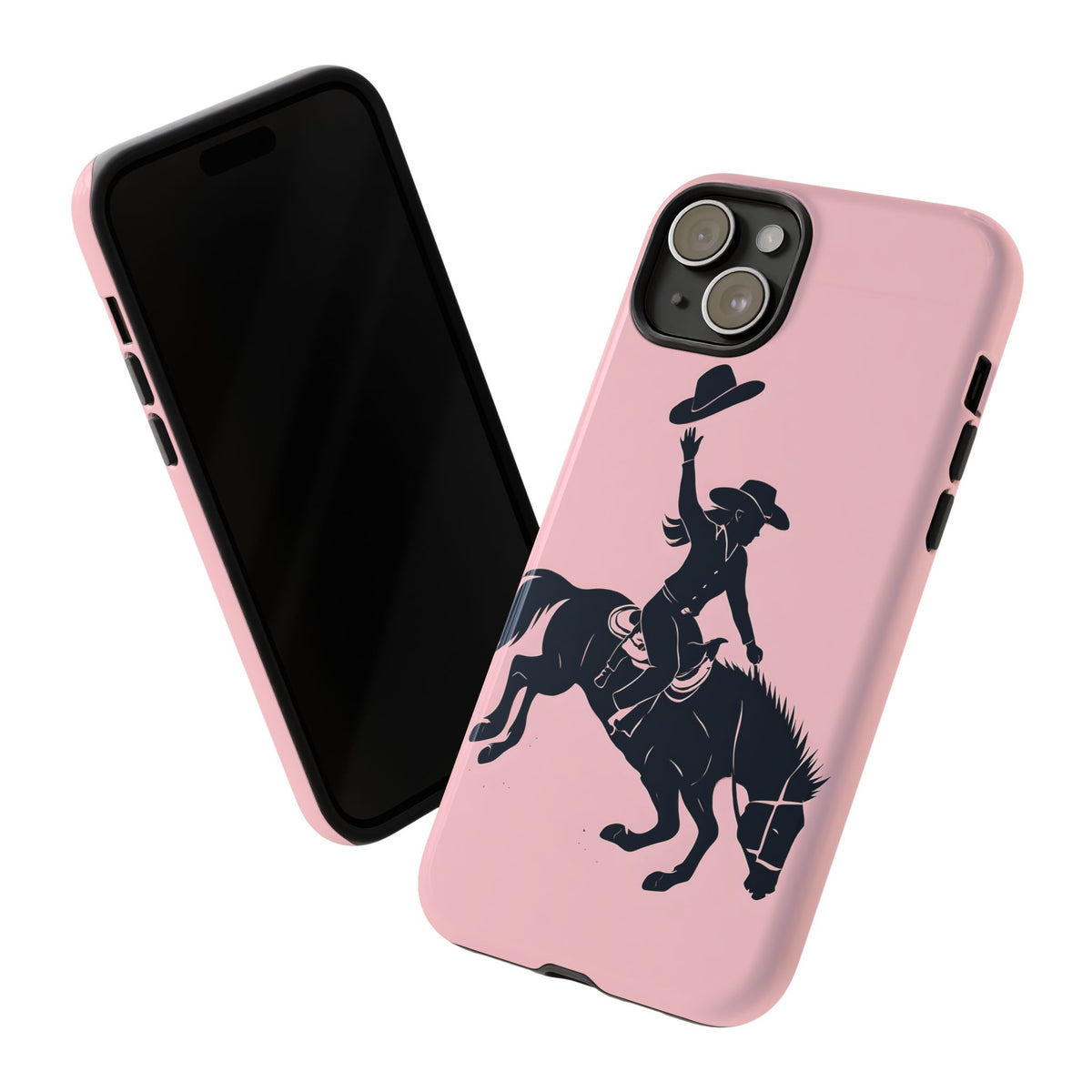 Rodeo Cowboy Tough Phone Case, Western Cowgirl Country Cover Compatible with iPhone 17, 16, 15, 14, 13, Galaxy, Google