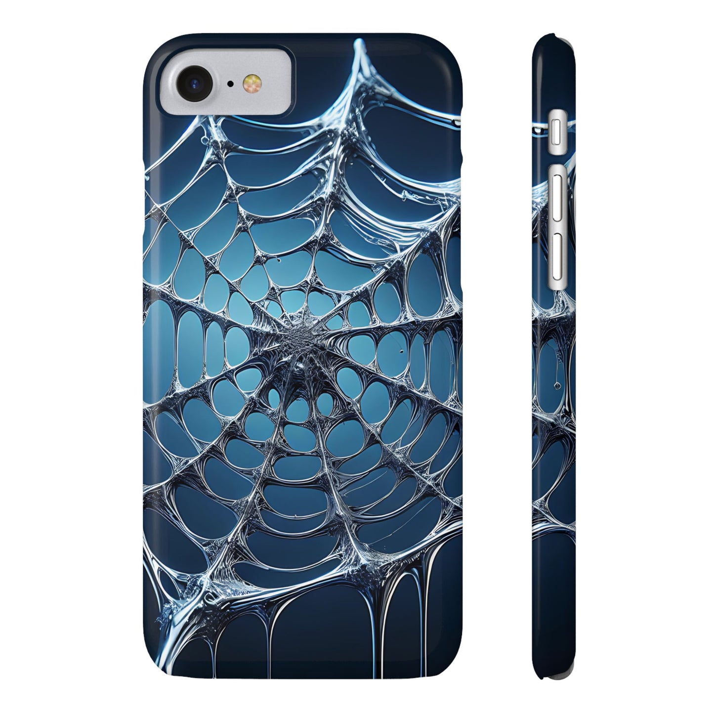 Spider Web Slim Phone Case - Artistic Design for Halloween, Unique Gift, Phone Accessories, Trendy Tech Style, Eco-Friendly Case