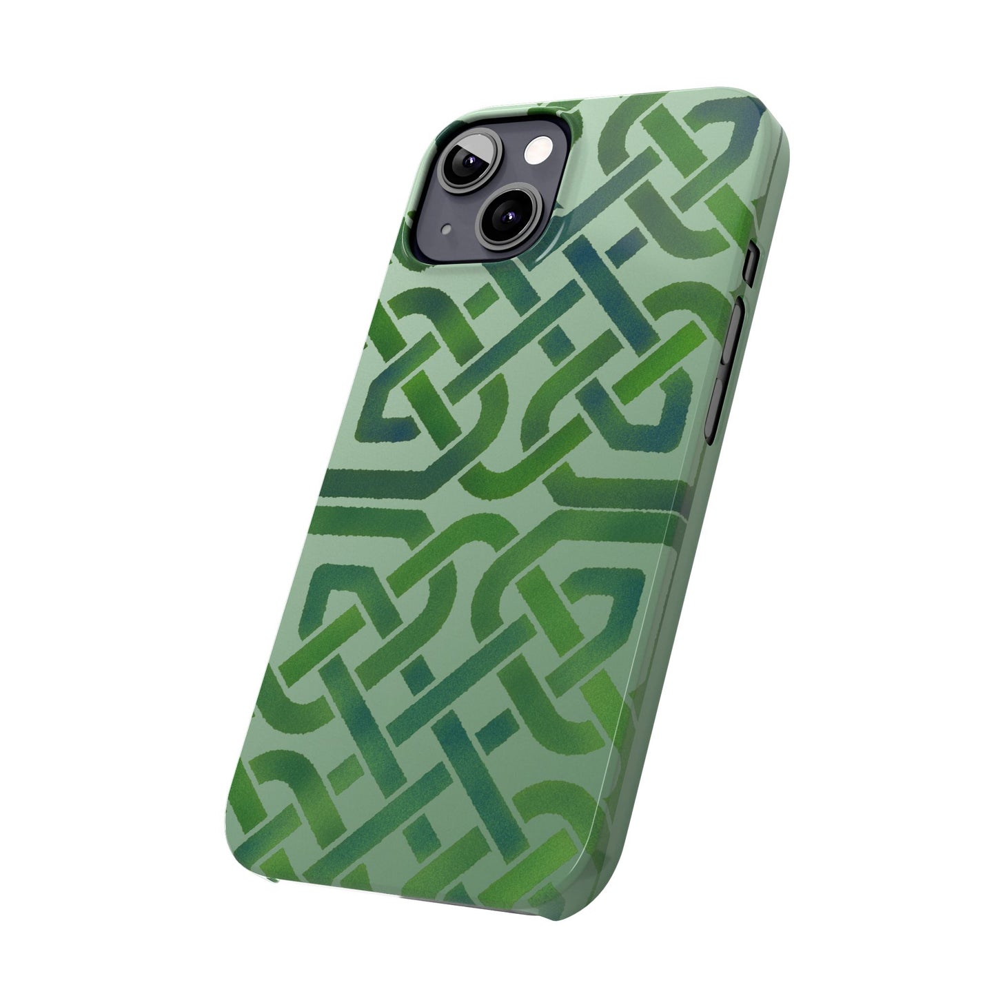 Celtic Knot Slim Phone Case, Irish Heritage Pattern Phone Cover, Celtic Art Design, Irish Culture Gift Compatible with iPhone