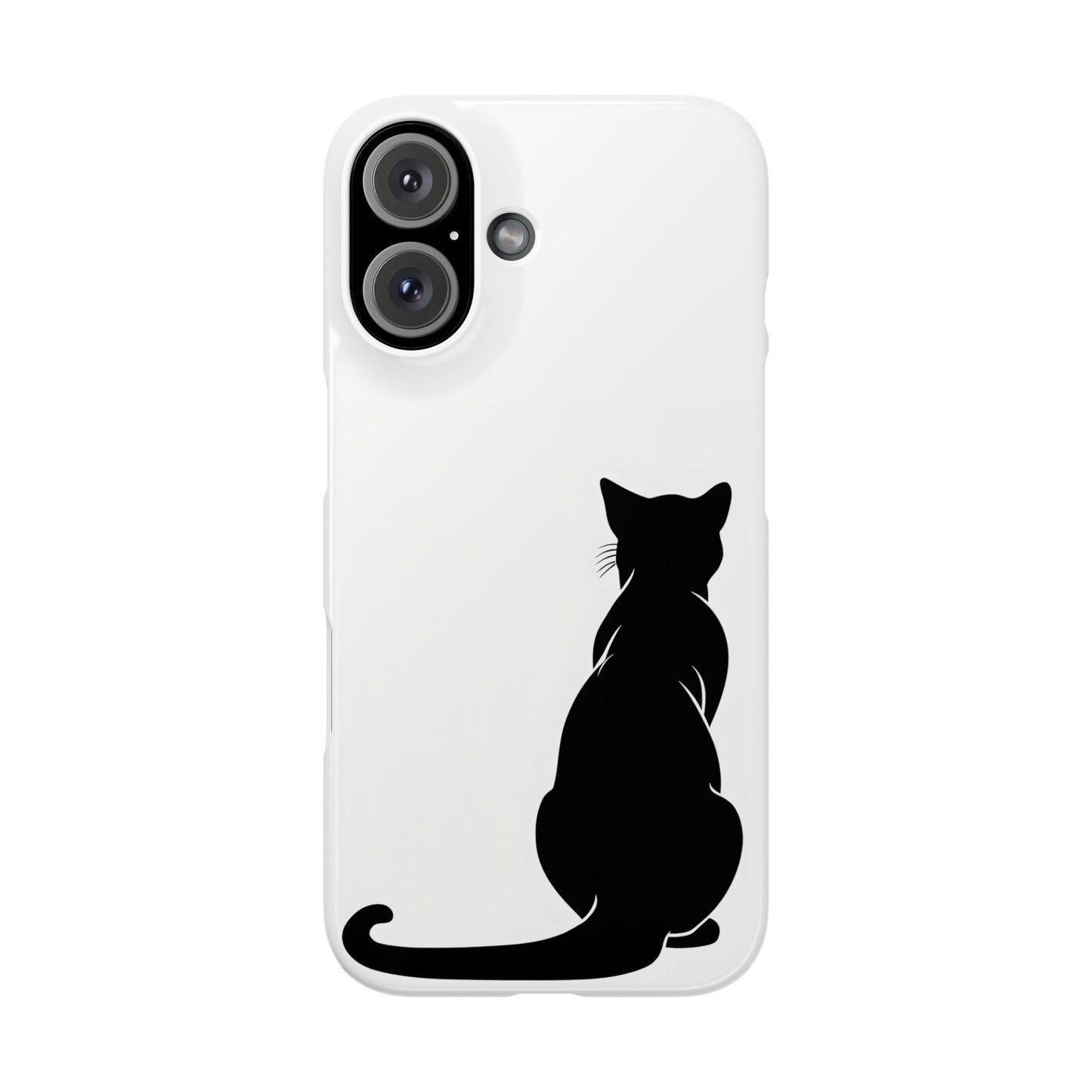 Black Cat Halloween Slim Phone Case Coquette, Creepy Cute Gift for Her, Goth Coquette Spooky Case, Compatible with iPhone, Galaxy, Google
