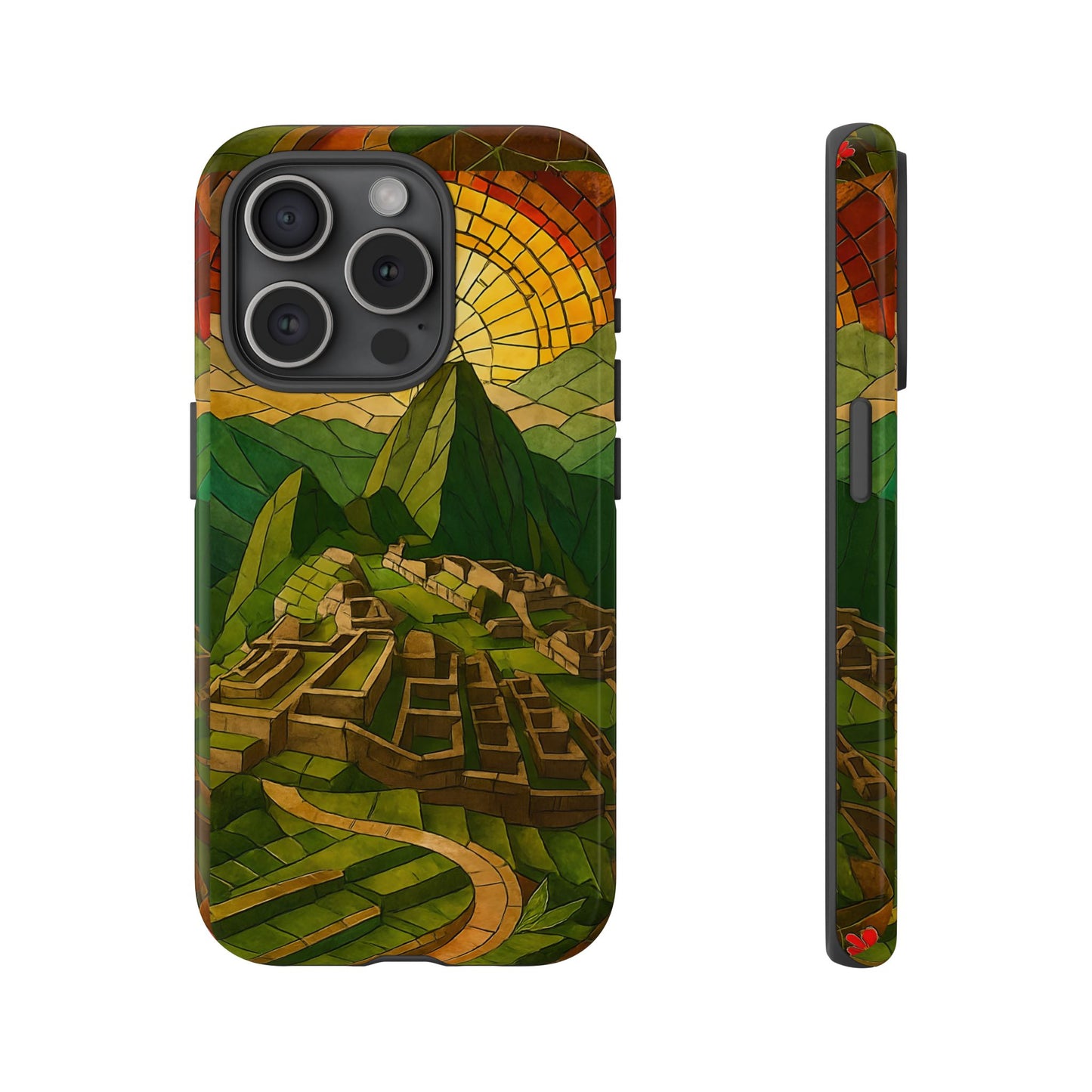 Inca Ruins Tough Phone Case - Machu Picchu Landmark Design, Historic Peru Travel Aesthetic Compatible with iPhone, Galaxy, and Google Phones