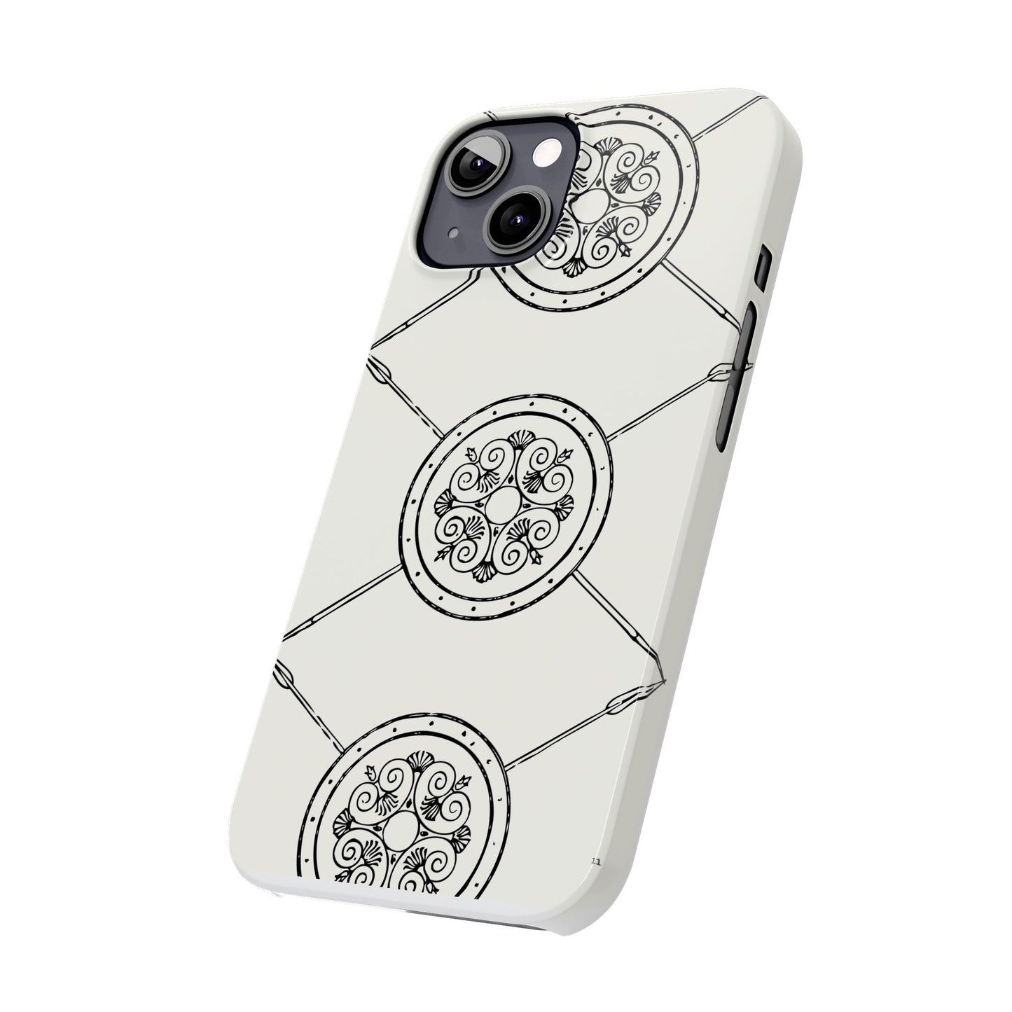 Celtic Pattern Slim Phone Case, St Patrick Design Phone Cover, Irish Heritage Art Compatible with iPhone 17, 16, 15, 14, 13, 12, 11