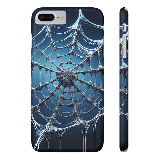 Spider Web Slim Phone Case - Artistic Design for Halloween, Unique Gift, Phone Accessories, Trendy Tech Style, Eco-Friendly Case