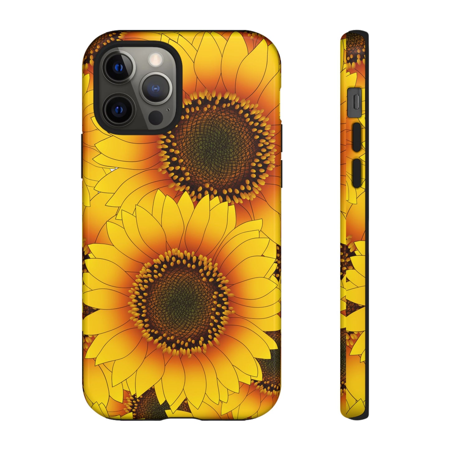 Sunflower Aesthetic Tough Phone Case - Bright Floral Art, Bold Yellow Sunflower Design, Compatible with iPhone, Galaxy, and Google Phones