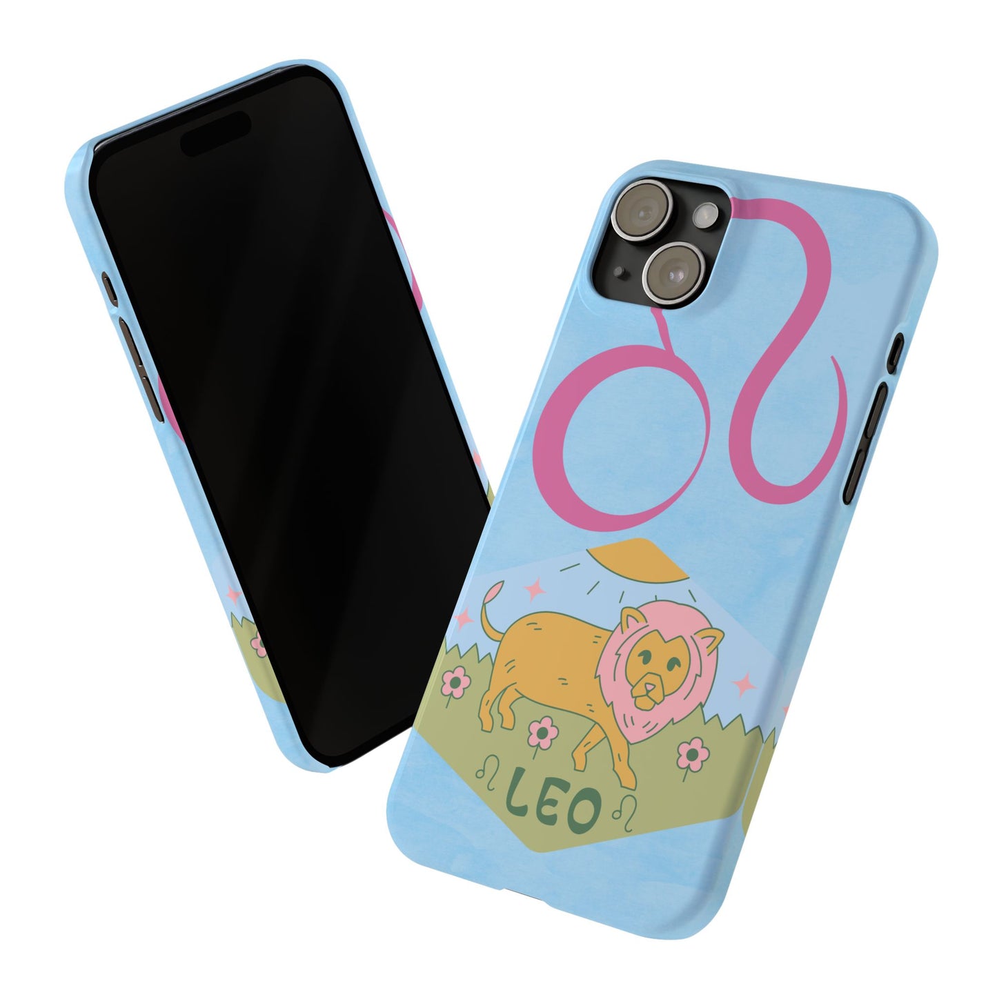 Leo Zodiac Slim Phone Case, Astrology Gift for Her, Celestial Star Sign Cover, Compatible with iPhone 17, 16, 15, 14, 13, 12, 11