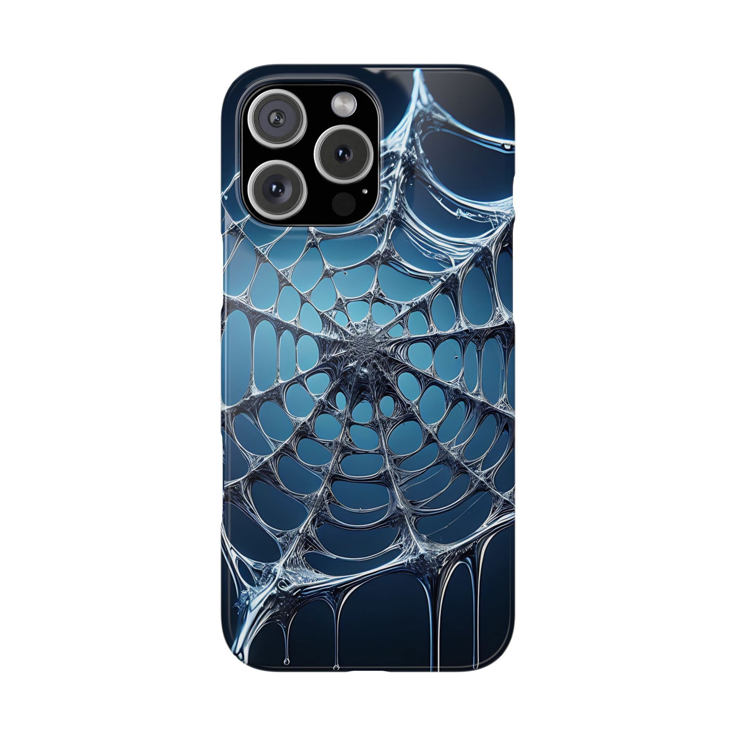 Spider Web Slim Phone Case - Artistic Design for Halloween, Unique Gift, Phone Accessories, Trendy Tech Style, Eco-Friendly Case