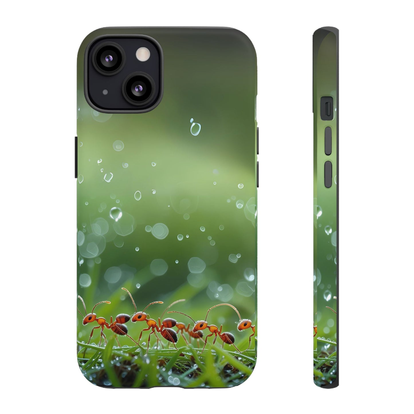 Marching Ant Pattern Tough Phone Case - Realistic Insect Art, Minimalist Nature Aesthetic, Compatible with iPhone, Galaxy, and Google Phones