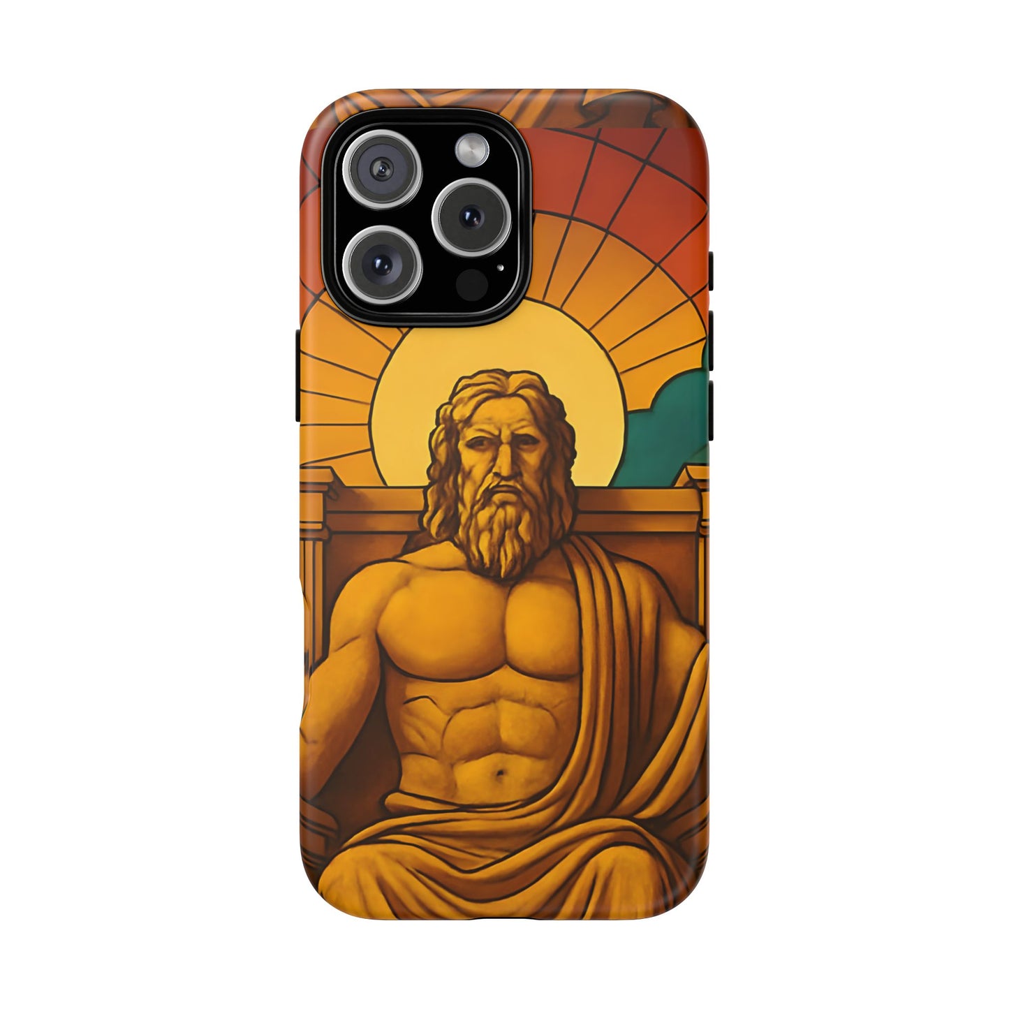 Olympia Zeus Statue Tough Phone Case - Classic Greek Art Design, Historic World Wonder Aesthetic, Compatible with iPhone, Galaxy, and Google