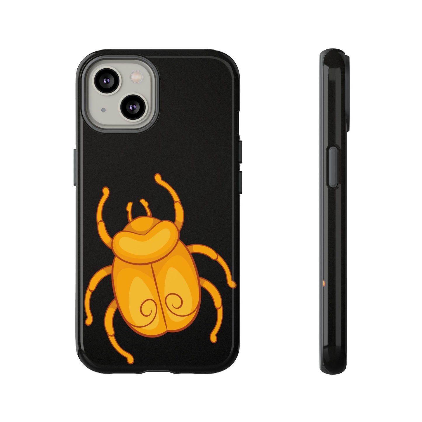 Ancient Egyptian Scarab Tough Phone Case - Gold Beetle Design, Mythological Insect Art, Compatible with iPhone, Galaxy, and Google Phones