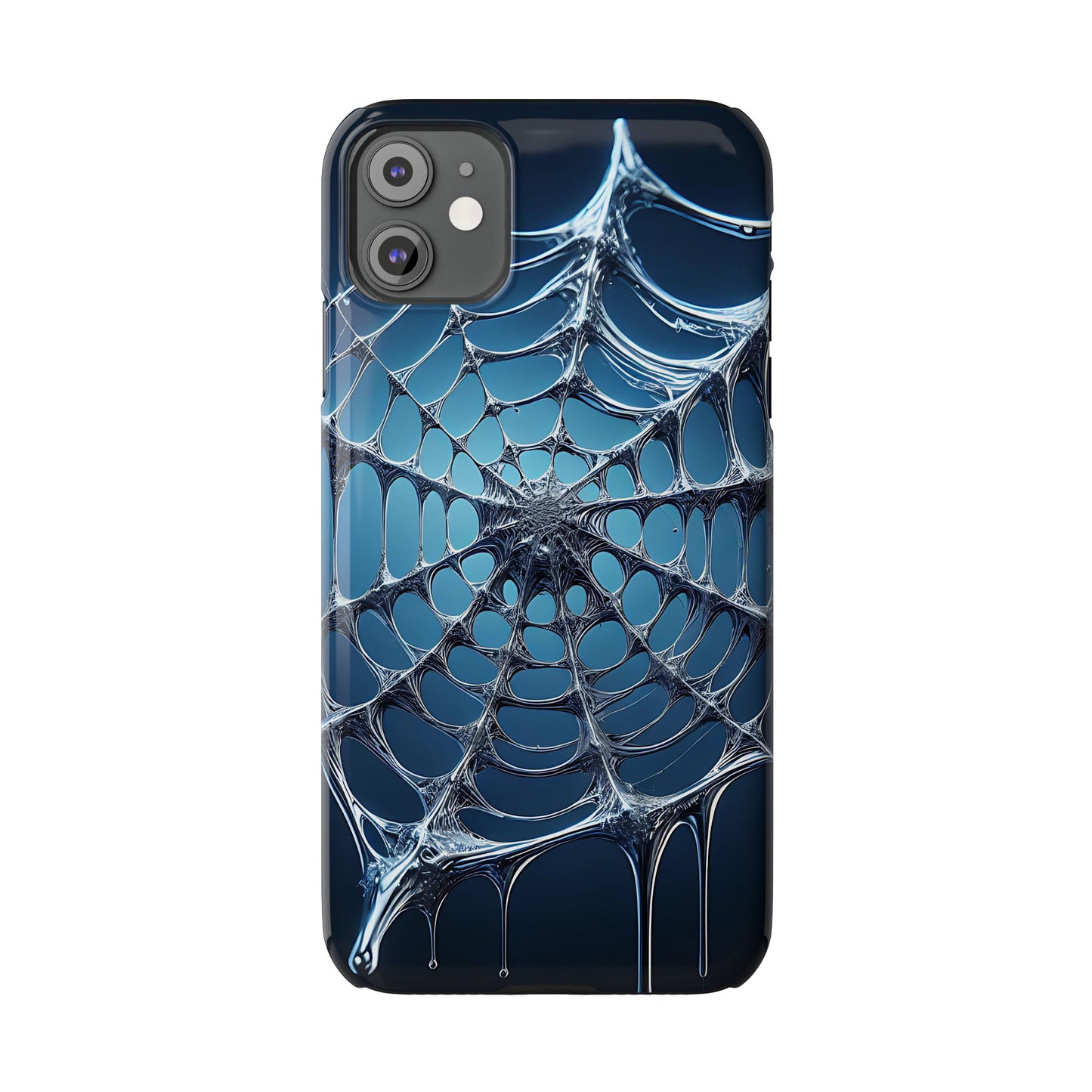 Spider Web Slim Phone Case - Artistic Design for Halloween, Unique Gift, Phone Accessories, Trendy Tech Style, Eco-Friendly Case