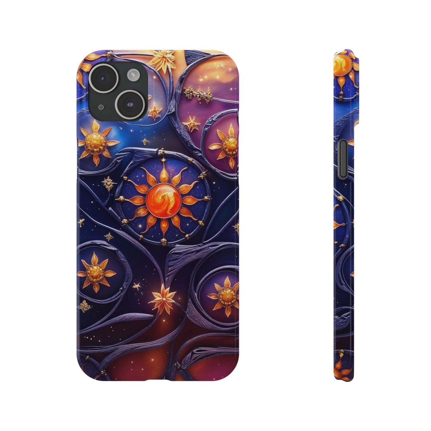 Celestial Slim Phone Cases, Starry Sky Phone Cover, Zodiac Design, Astrology Gift, Cosmic Phone Accessories