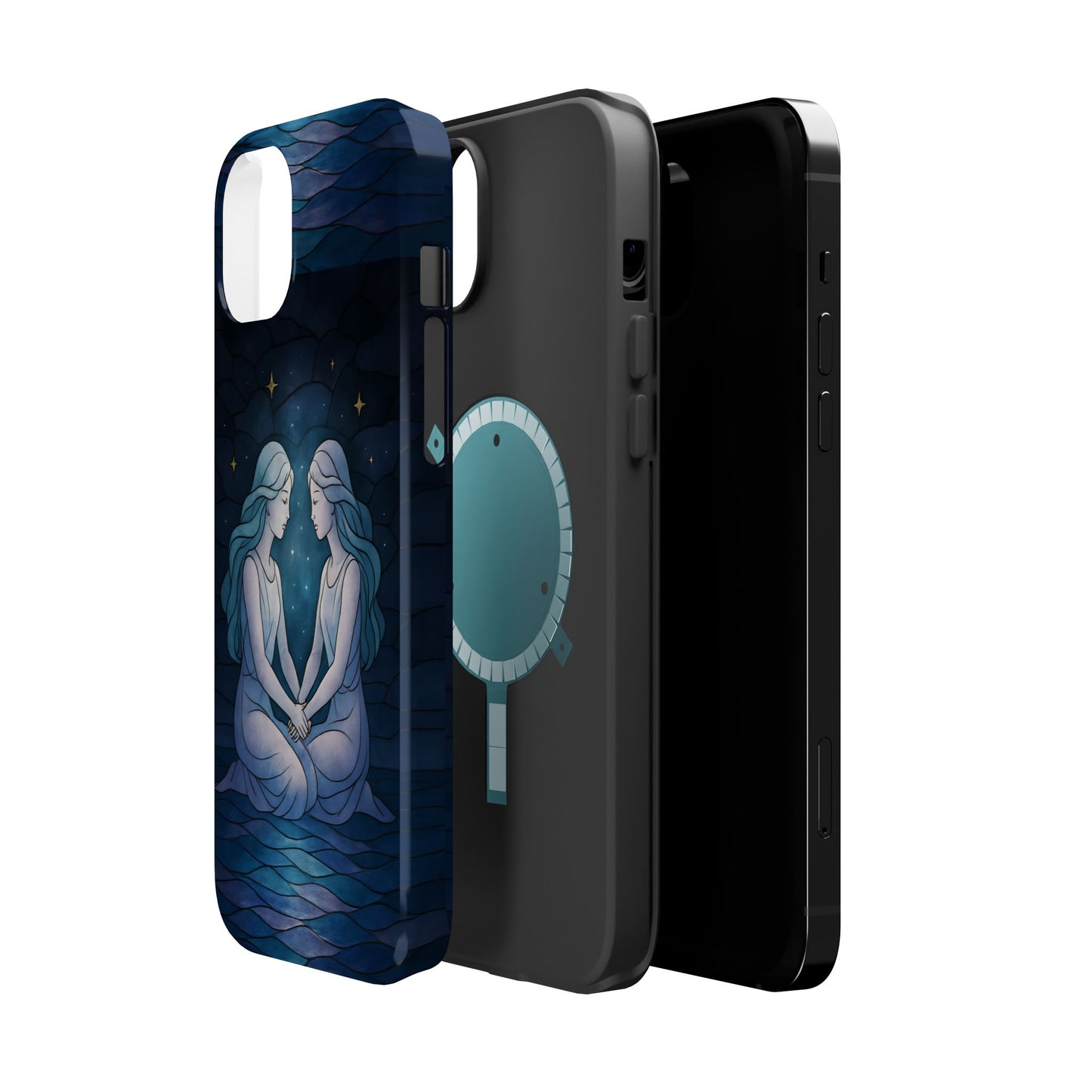 Gemini Zodiac Magnetic Phone Case, Astrology Gift for Her, Celestial Star Sign, Birthday Gift, Compatible with iPhone 17, 16, 15, 14, 13