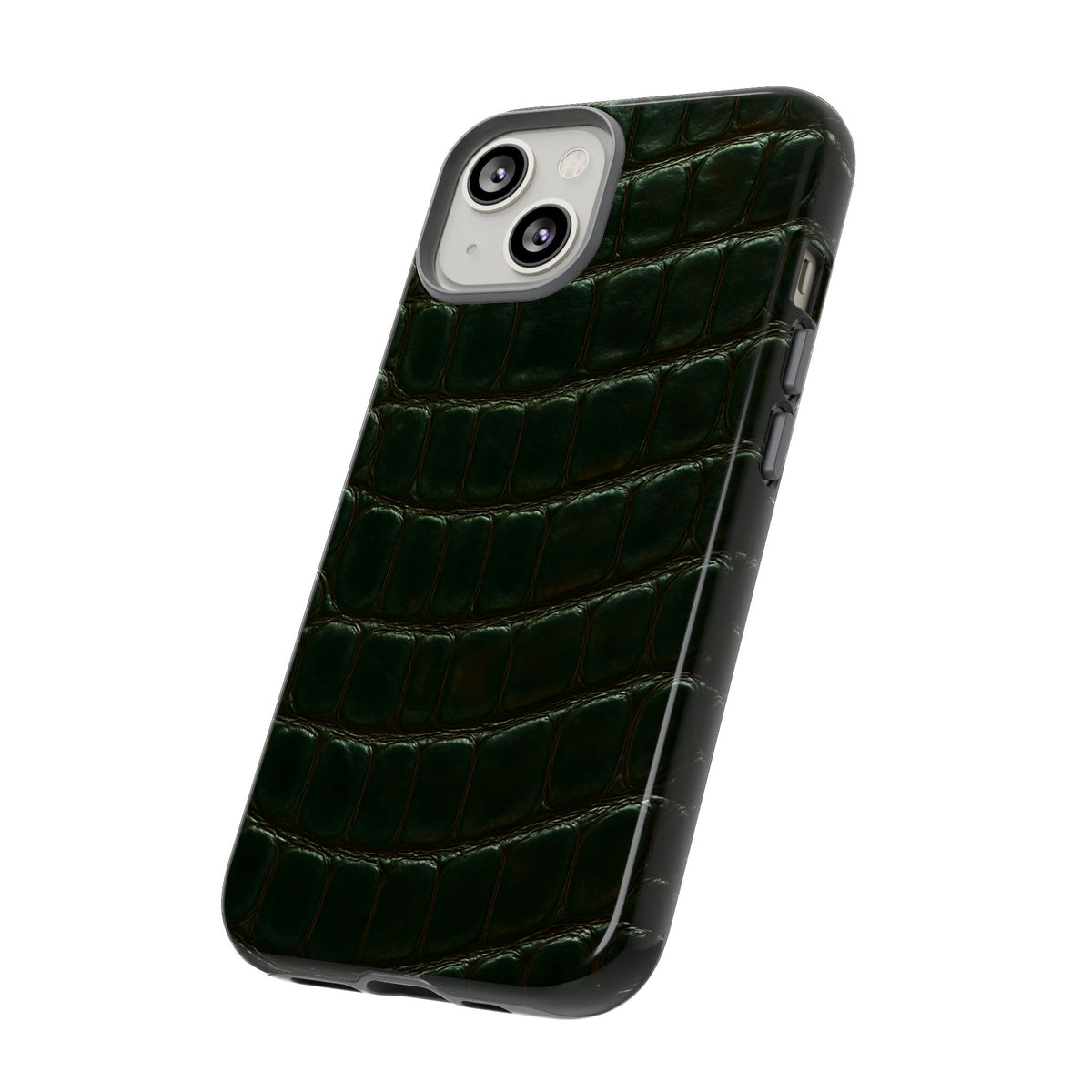 Alligator Print Tough Phone Case, Animal Print, Protective Faux Skin Style Cover Compatible with iPhone 17, 16, 15, 14, 13, Galaxy, Google