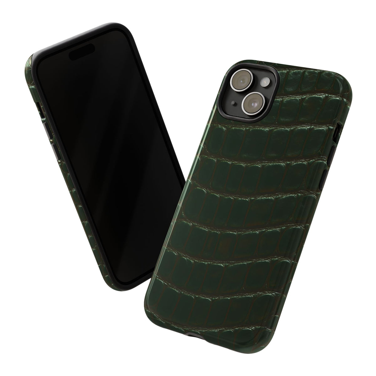 Alligator Print Tough Phone Case, Animal Print, Protective Faux Skin Style Cover Compatible with iPhone 17, 16, 15, 14, 13, Galaxy, Google