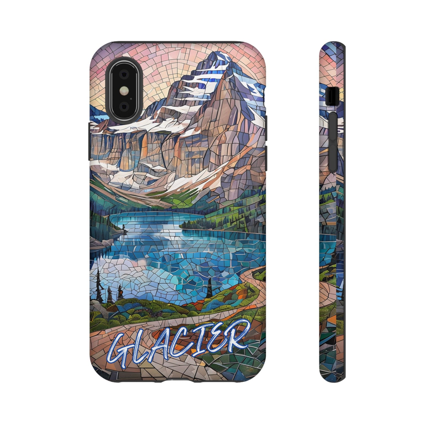 Glacier National Park Tough Phone Case, Nature Landscape Art, Rustic Outdoor Aesthetic, Compatible with iPhone, Galaxy, and Google Phones