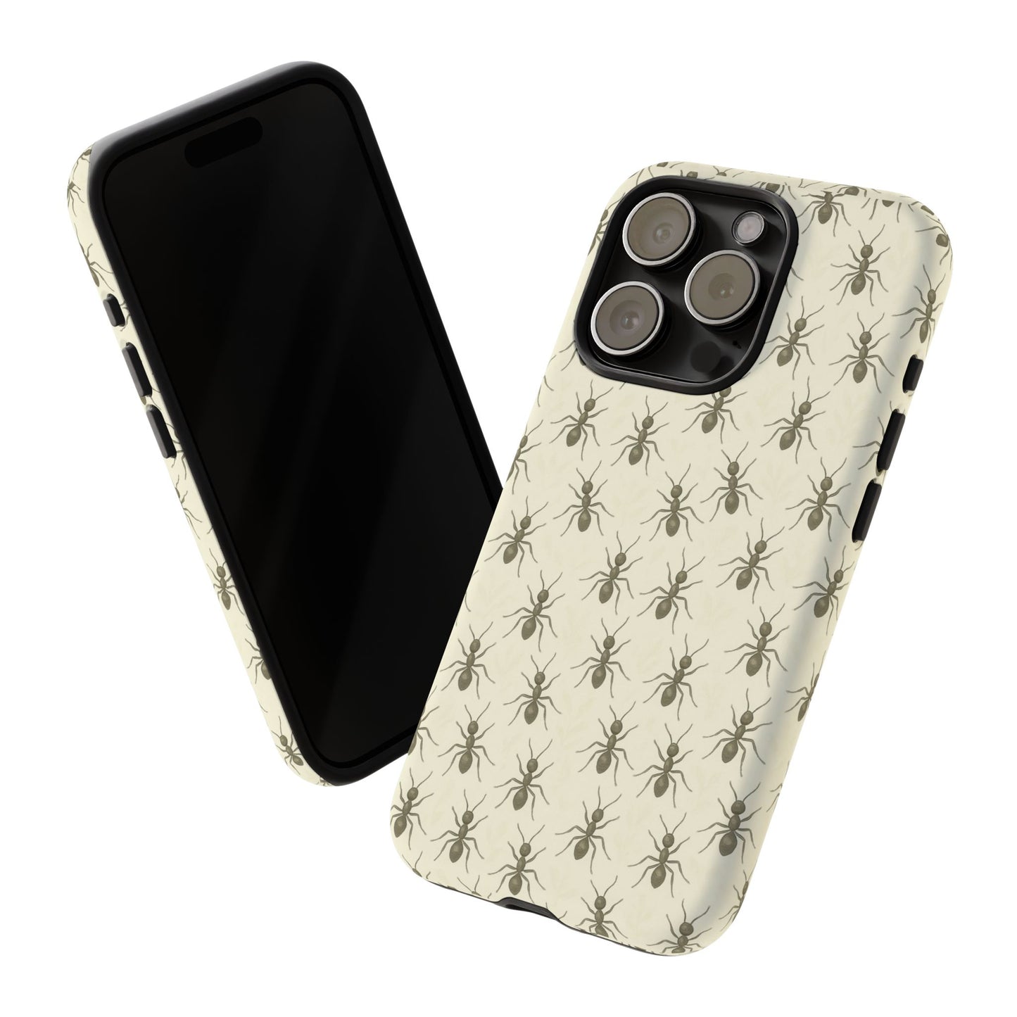Marching Ant Pattern Tough Phone Case - Realistic Insect Art, Minimalist Nature Aesthetic, Compatible with iPhone, Galaxy, and Google Phones
