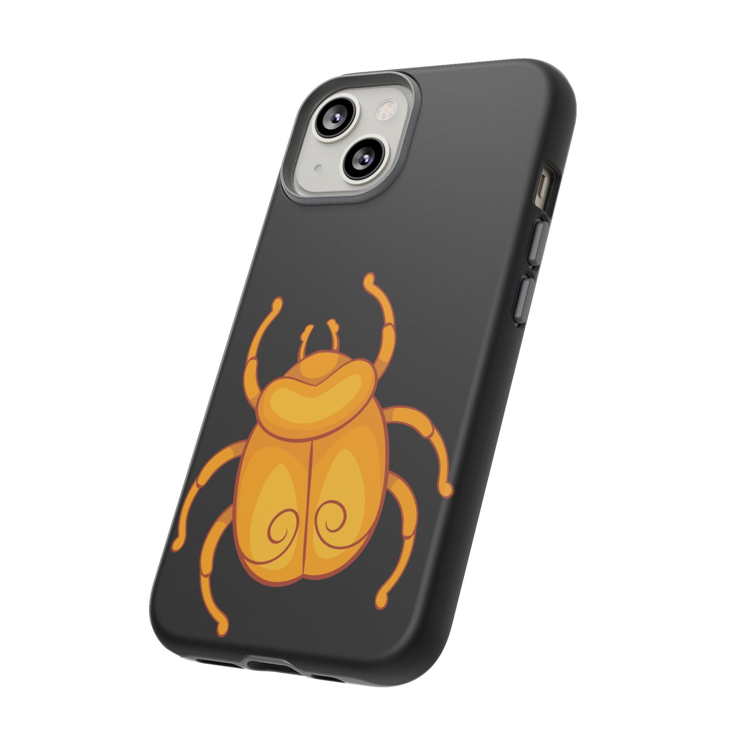 Ancient Egyptian Scarab Tough Phone Case - Gold Beetle Design, Mythological Insect Art, Compatible with iPhone, Galaxy, and Google Phones