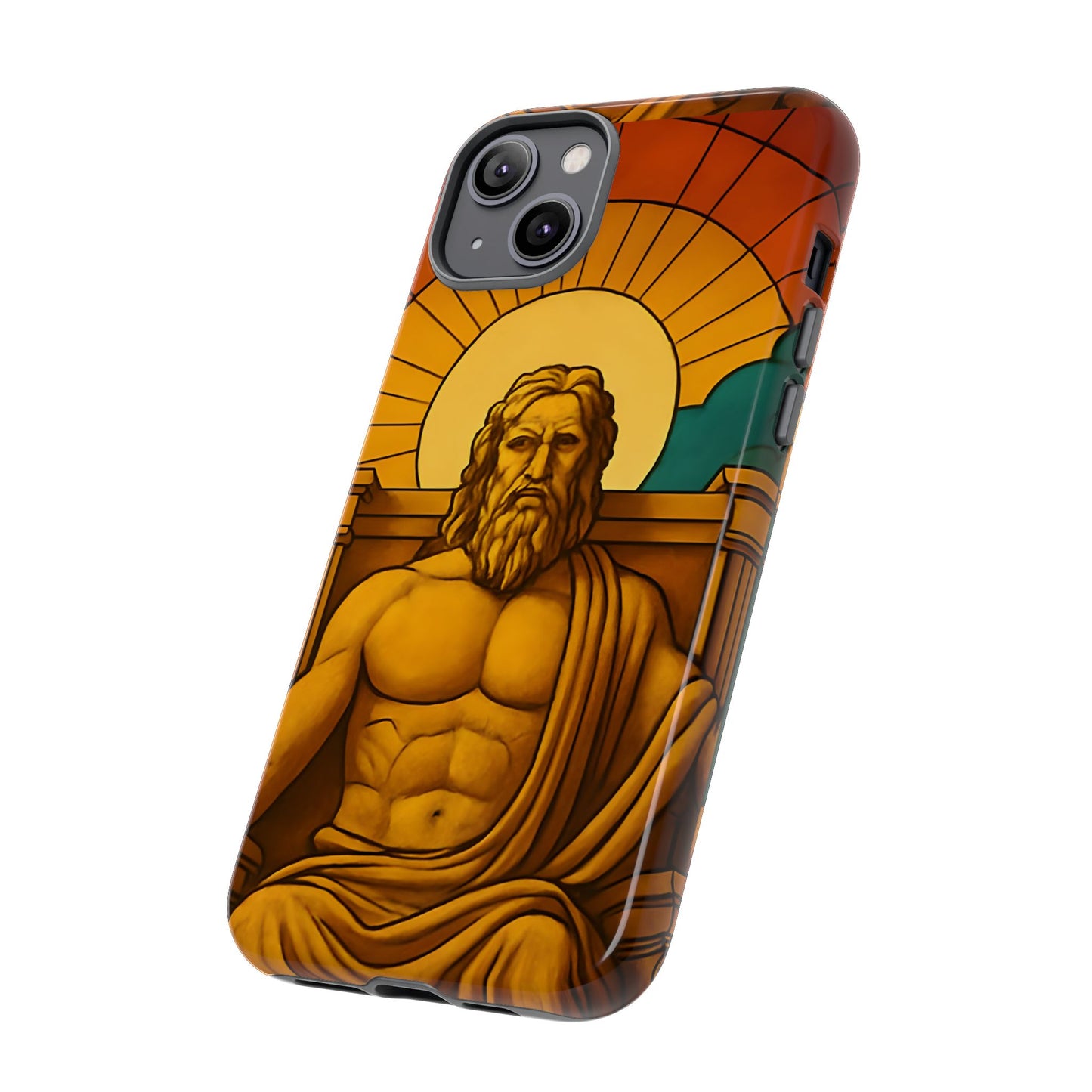 Olympia Zeus Statue Tough Phone Case - Classic Greek Art Design, Historic World Wonder Aesthetic, Compatible with iPhone, Galaxy, and Google