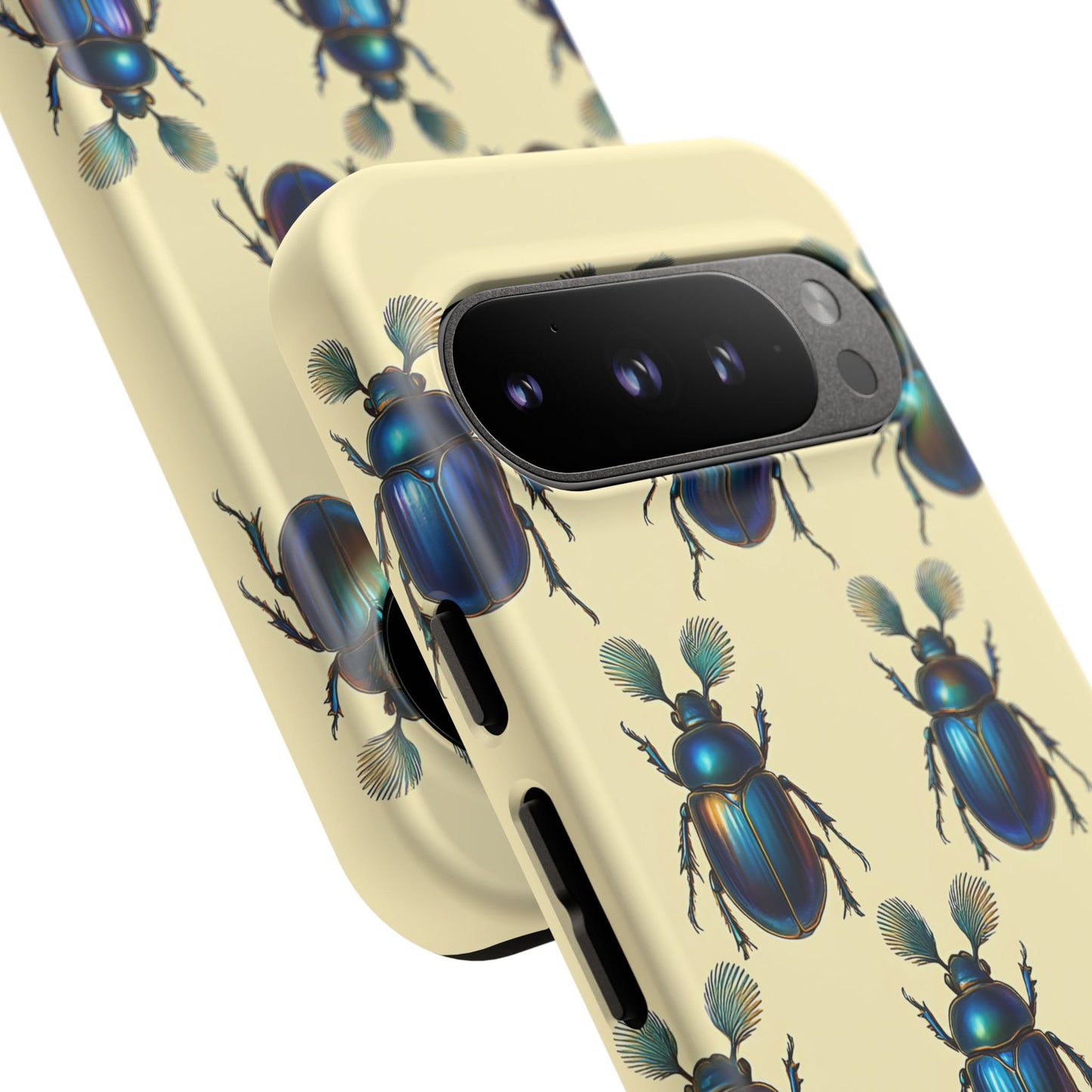 Beetle Tough Phone Case - Nature-Inspired Insect Art, Vintage Bug Pattern Design, Compatible with iPhone, Galaxy, and Google Phones