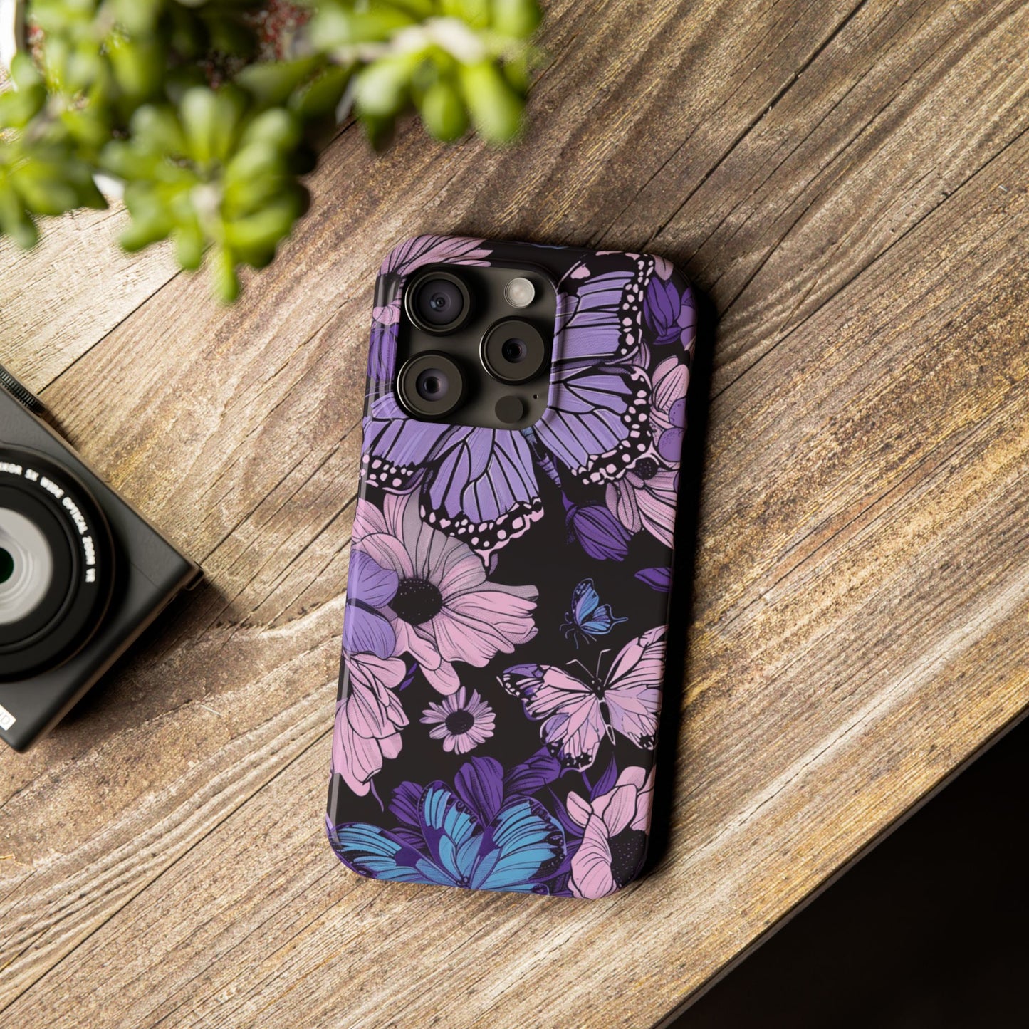 Butterfly Floral Phone Case | Slim Phone Cases for Nature Lovers, Floral Gifts, Trendy Accessories, Spring Vibes, Unique Phone Cover