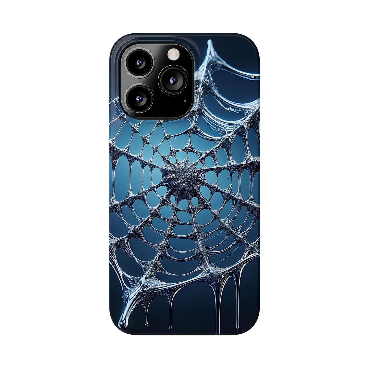 Spider Web Slim Phone Case - Artistic Design for Halloween, Unique Gift, Phone Accessories, Trendy Tech Style, Eco-Friendly Case