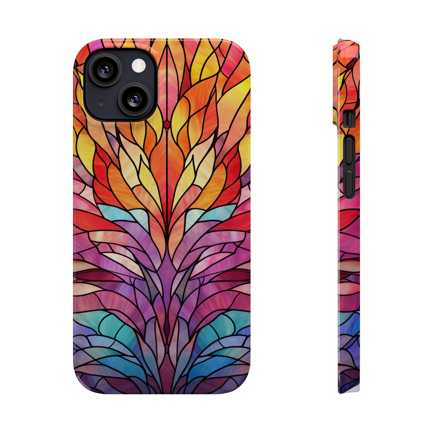 Vibrant Floral Slim Phone Cases, Colorful Smartphone Cover, Artistic Phone Skin, Unique Gift for Her, Nature-Inspired Accessory