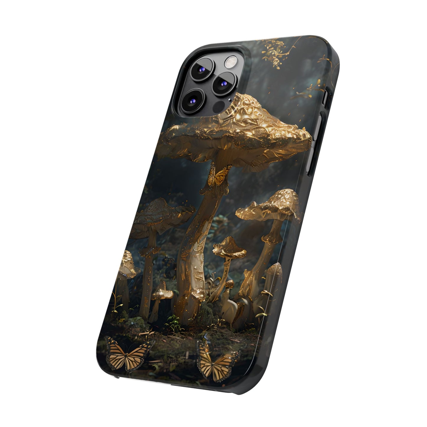 Enchanted Forest Slim Phone Cases, Fantasy Phone Cover, Mushroom Design, Nature Lover Gift, Boho Chic Cell Phone Case