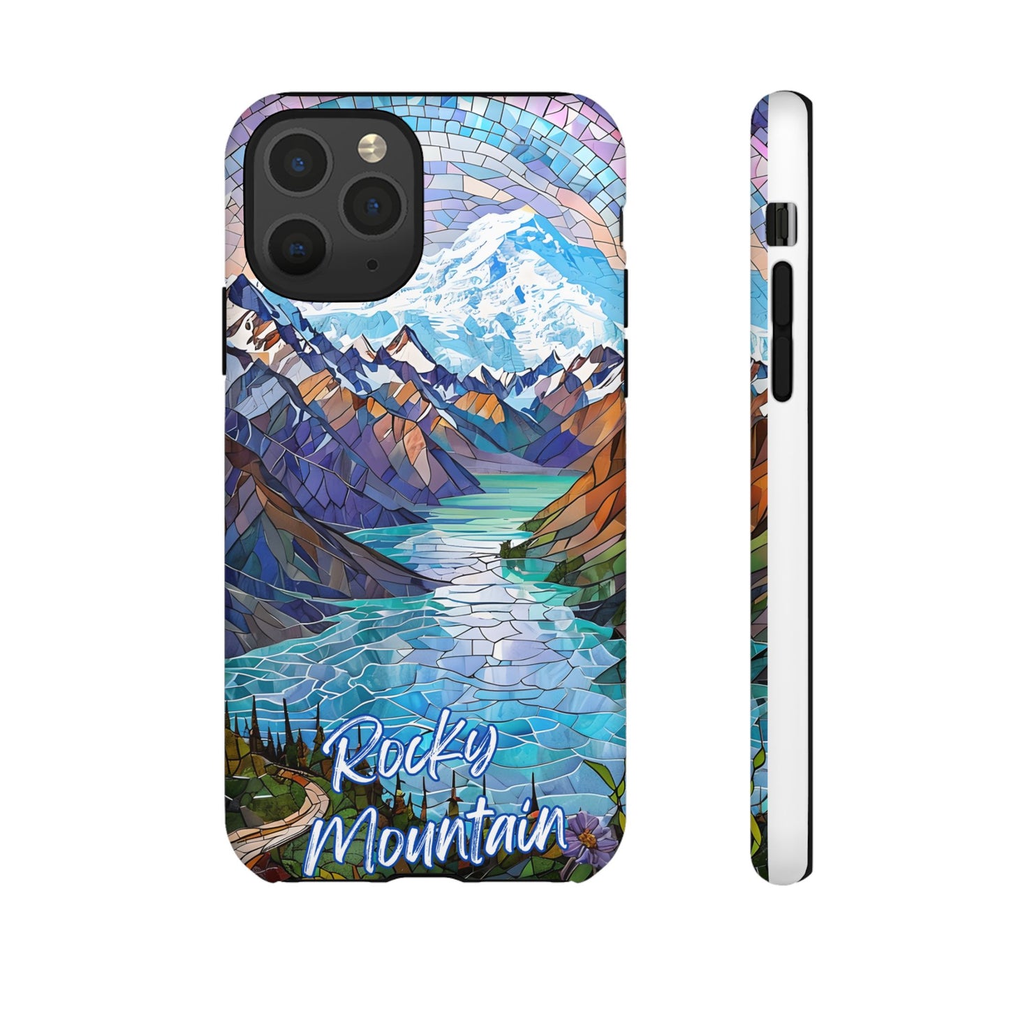 Rocky Mountain National Park Colorado Phone Case, Mosaic Phone Case, Mountain Nature Art, National Park Gift, Scenic Forest Phone Cover