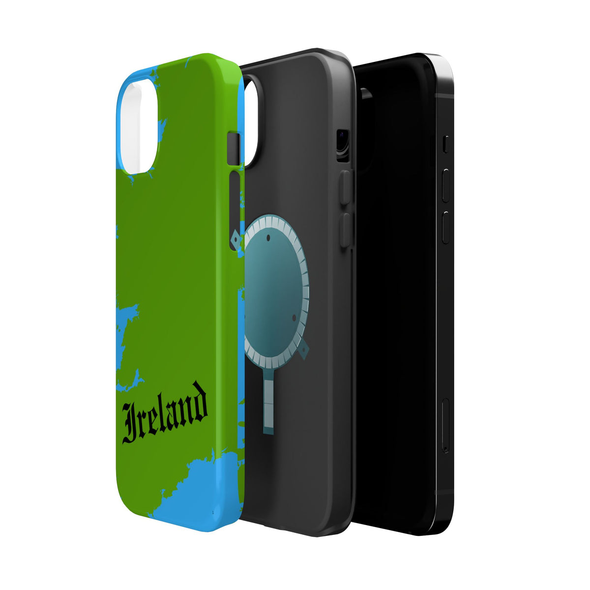 Ireland Map Magnetic Phone Case, Country Map Phone Cover Compatible with iPhone 17, 16, 15, 14, 13