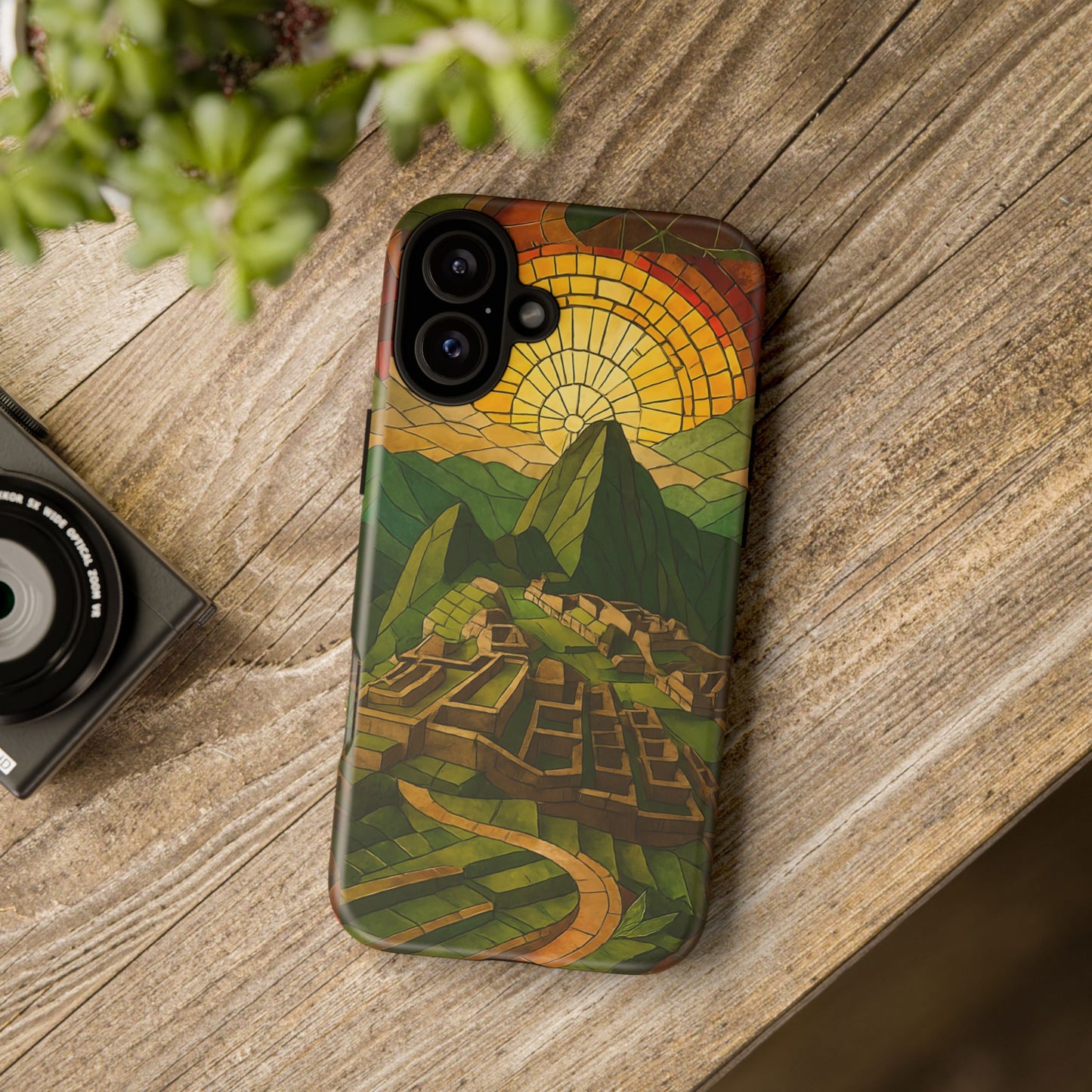 Inca Ruins Tough Phone Case - Machu Picchu Landmark Design, Historic Peru Travel Aesthetic Compatible with iPhone, Galaxy, and Google Phones