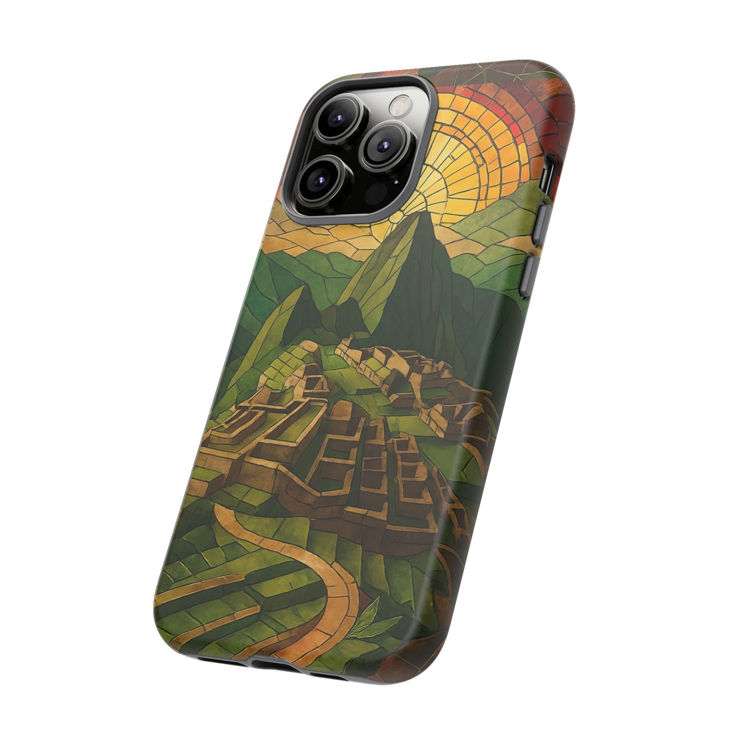 Inca Ruins Tough Phone Case - Machu Picchu Landmark Design, Historic Peru Travel Aesthetic Compatible with iPhone, Galaxy, and Google Phones