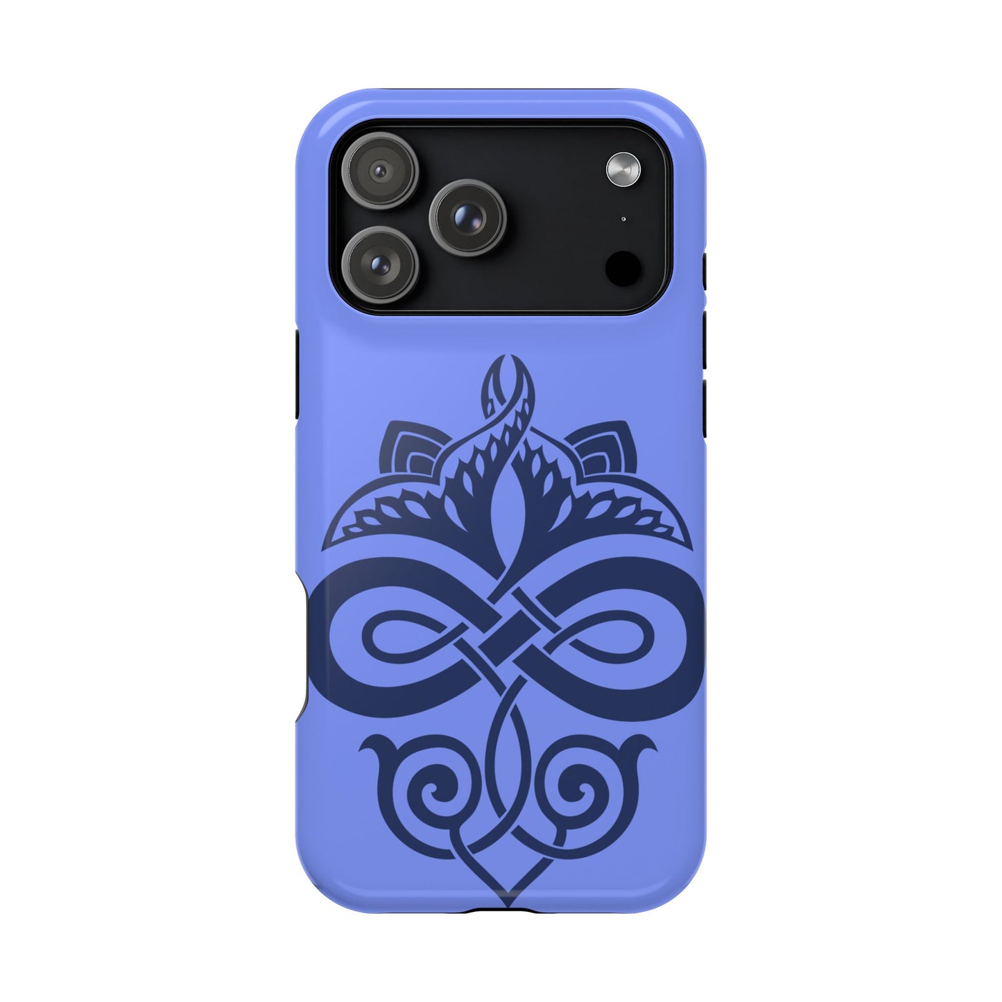 Celtic Knot Slim Phone Case, Blue Pattern Phone Cover, Irish Heritage Art Design, Compatible with iPhone 17, 16, 15, 14, 13