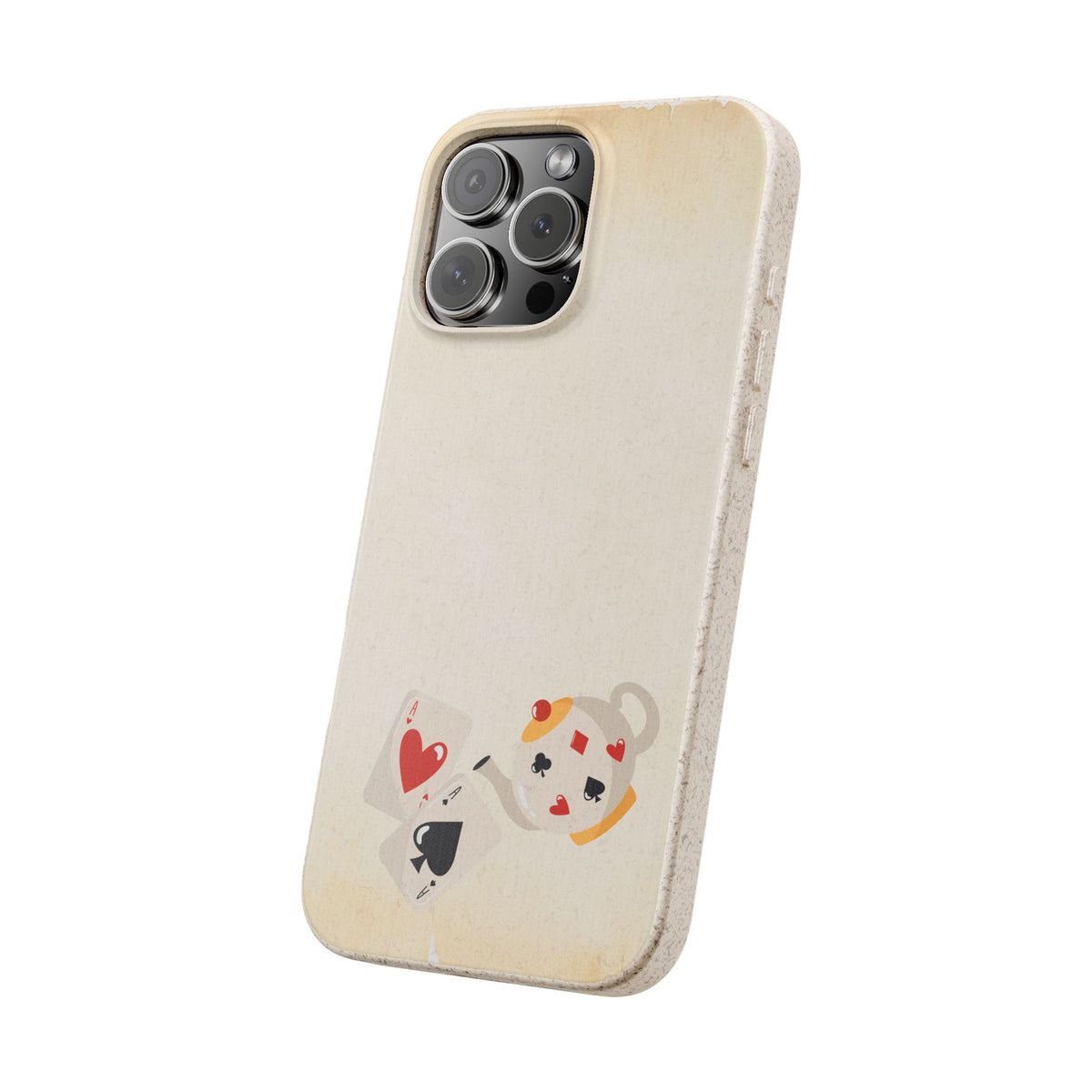 Alice in Wonderland Biodegradable Phone Case, Tea and Cards Phone Cover Compatible with iPhone, Galaxy