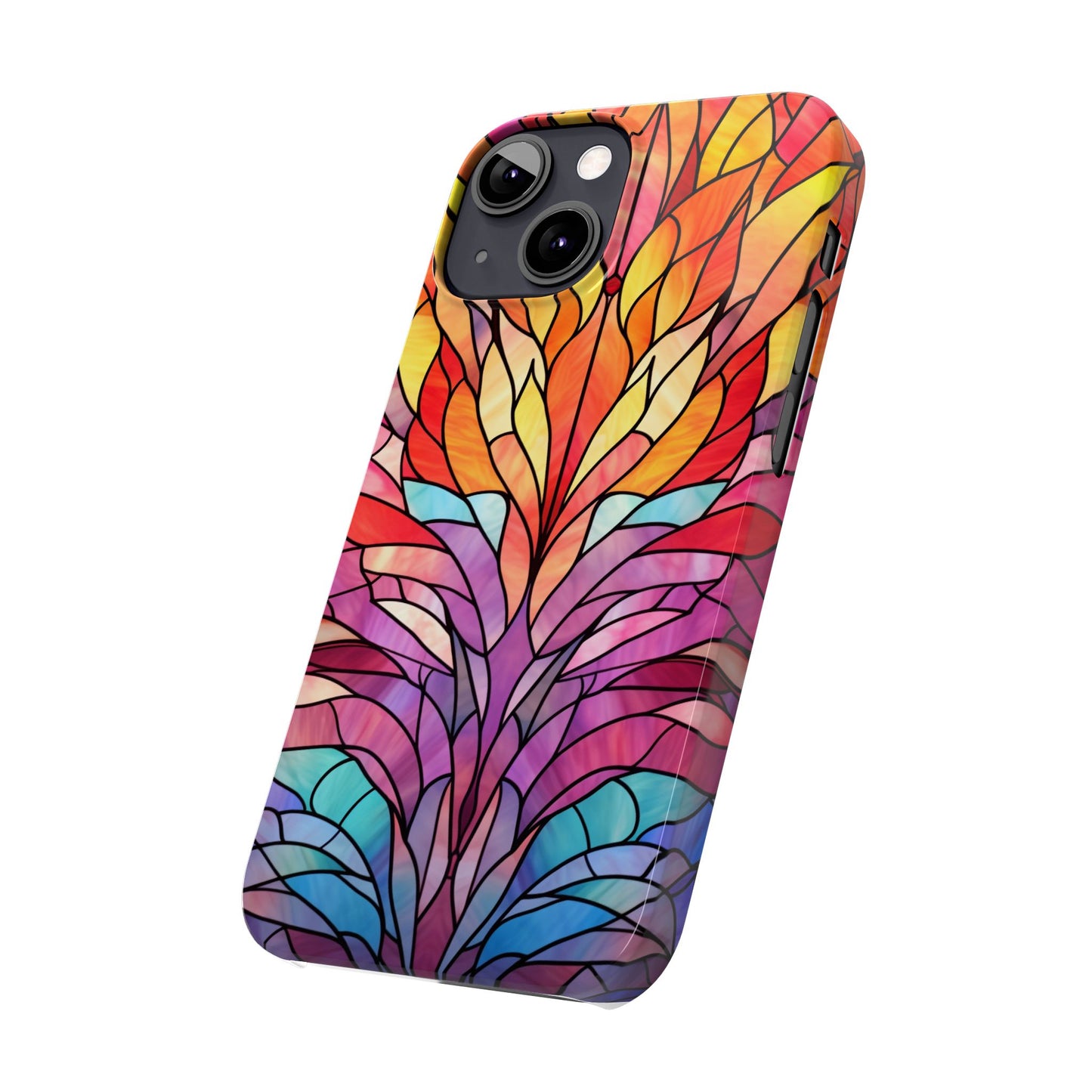 Vibrant Floral Slim Phone Cases, Colorful Smartphone Cover, Artistic Phone Skin, Unique Gift for Her, Nature-Inspired Accessory