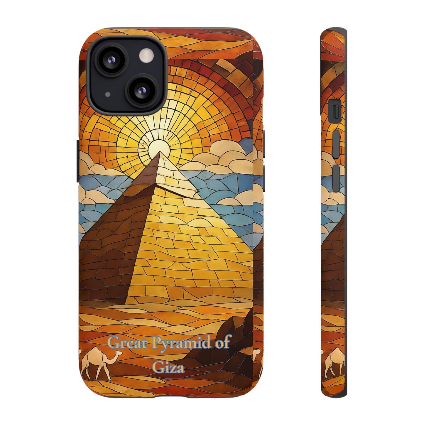 Great Pyramid of Giza Tough Phone Case - Ancient Egypt Aesthetic, World Wonder Art Design, Compatible with iPhone, Galaxy, and Google Phones