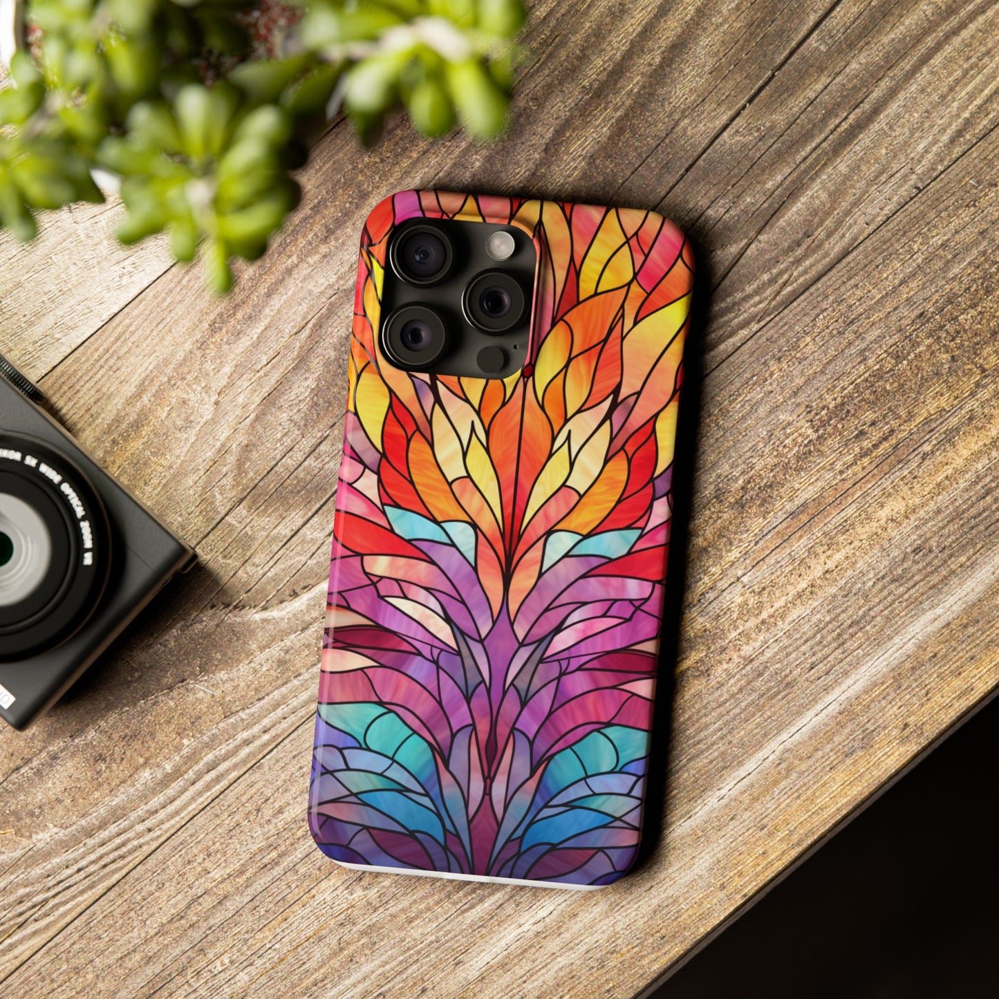 Vibrant Floral Slim Phone Cases, Colorful Smartphone Cover, Artistic Phone Skin, Unique Gift for Her, Nature-Inspired Accessory