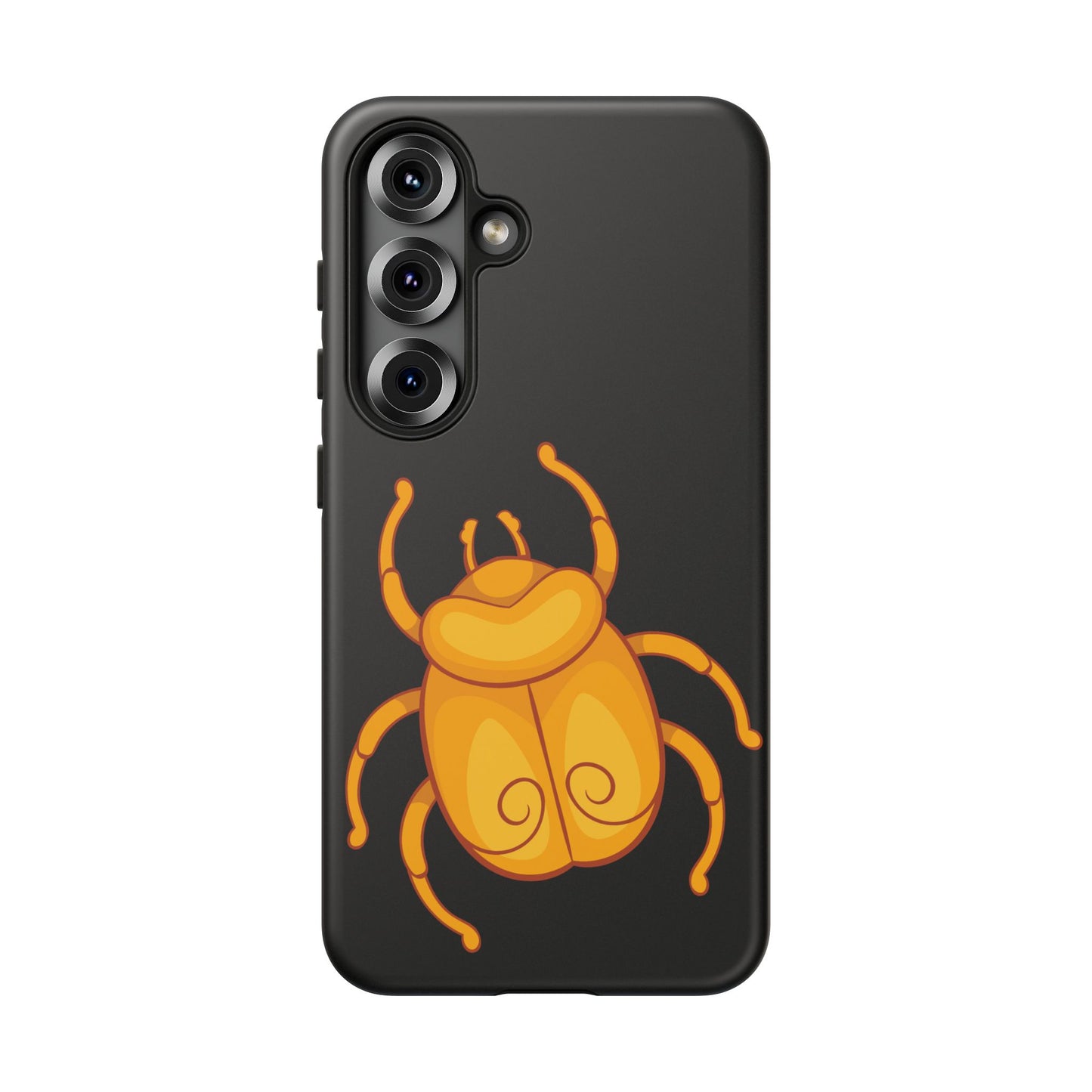 Ancient Egyptian Scarab Tough Phone Case - Gold Beetle Design, Mythological Insect Art, Compatible with iPhone, Galaxy, and Google Phones
