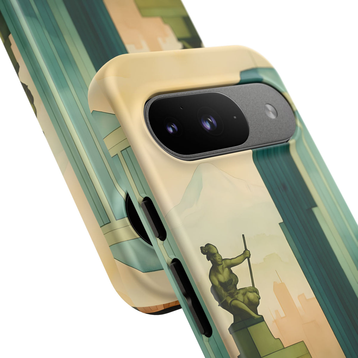 Portland Cityscape Phone Case • Urban Skyline Art Tough Case • Watercolor City Aesthetic • Gift for Travelers • Compatible with iPhone, Galaxy, Google