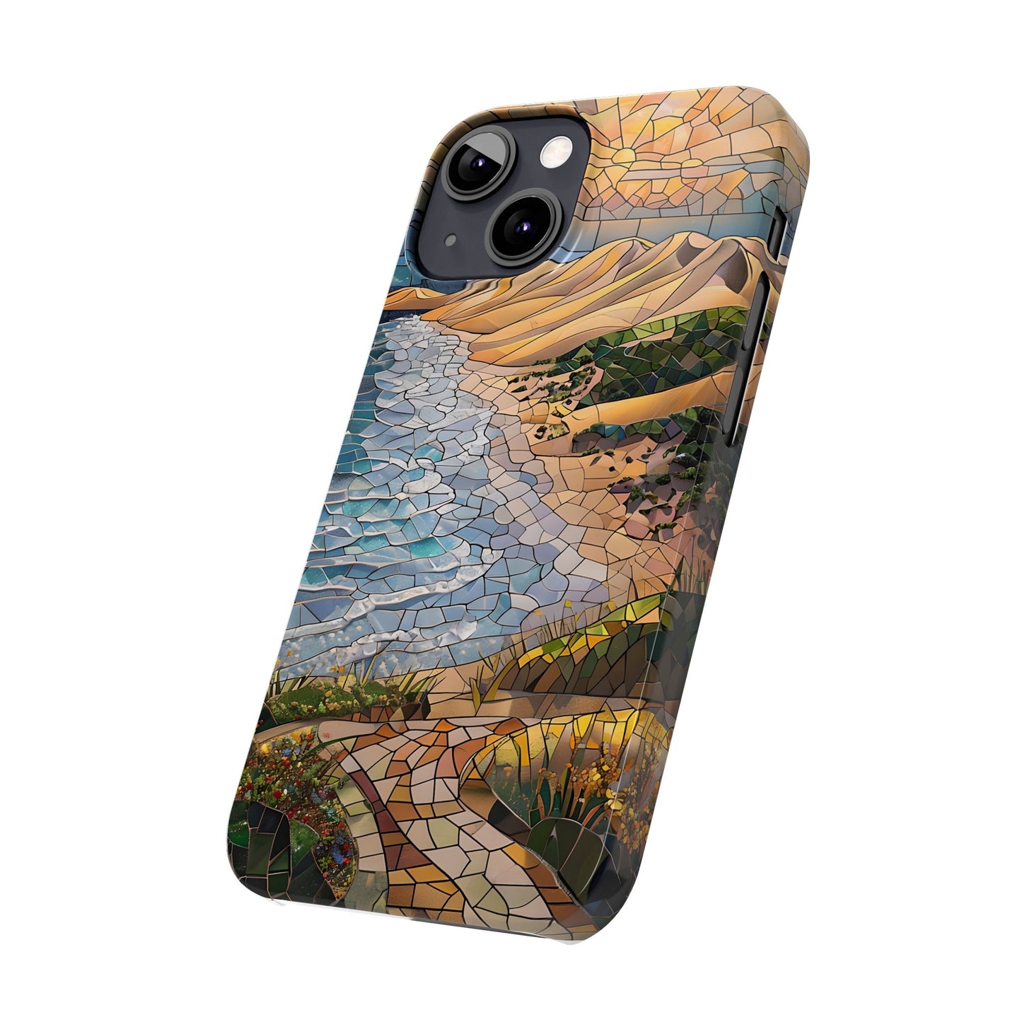 Indiana Dunes National Park Michigan Slim Phone Case, Mosaic Phone Case, East U.S. Nature Art, Coastal Chic, Ocean Lovers, Nature Inspired