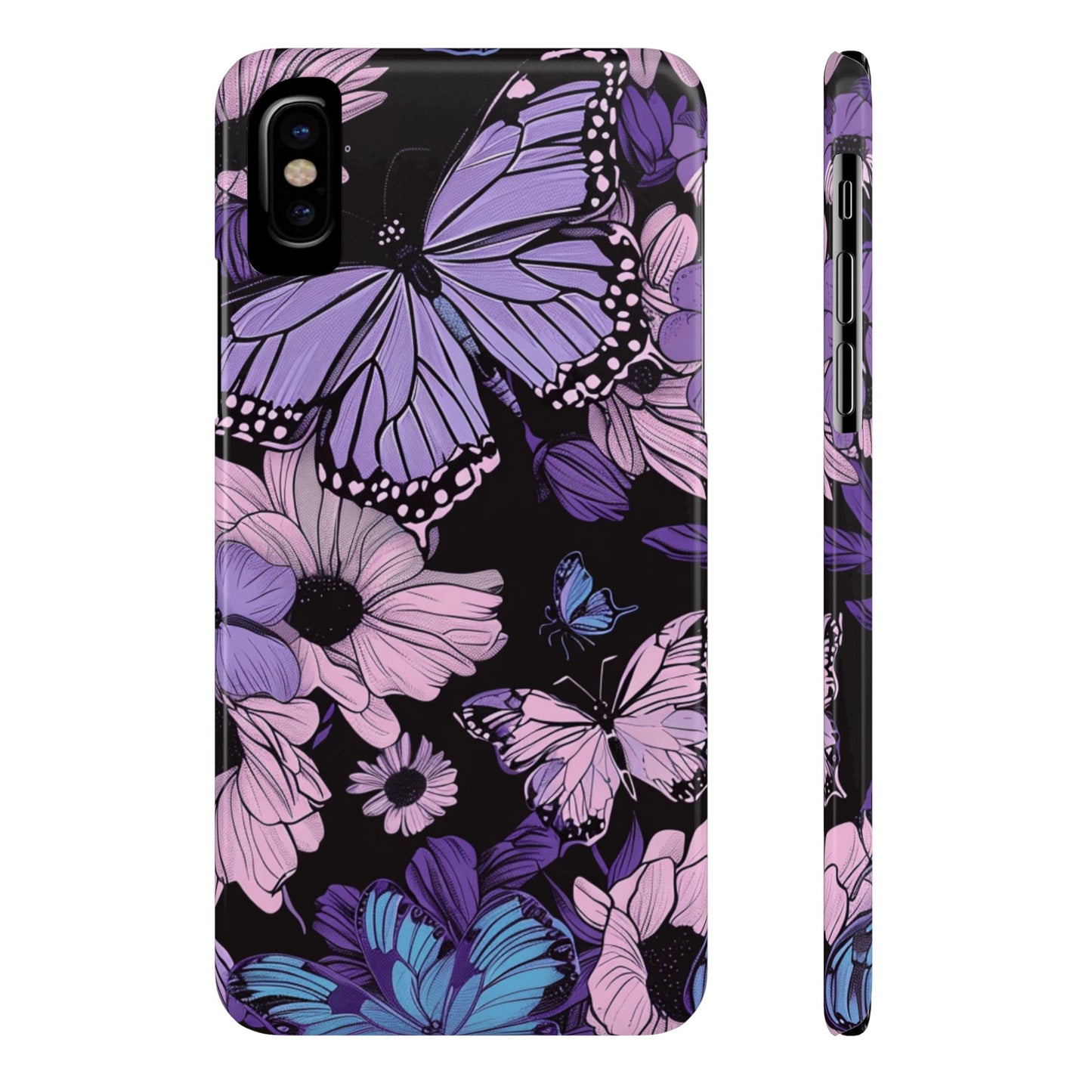 Butterfly Floral Phone Case | Slim Phone Cases for Nature Lovers, Floral Gifts, Trendy Accessories, Spring Vibes, Unique Phone Cover