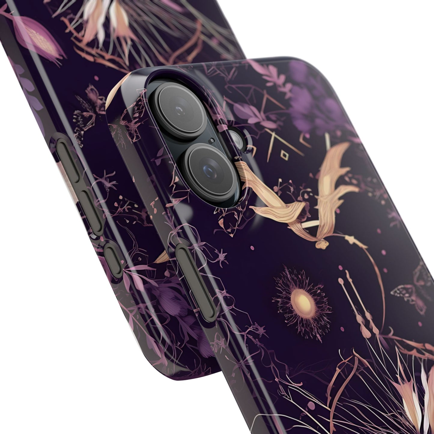 Gothic Floral Slim Phone Cases, Ghostly Style Mobile Cover, Dark Aesthetic Gift, Unique Protective Case, Perfect for Halloween