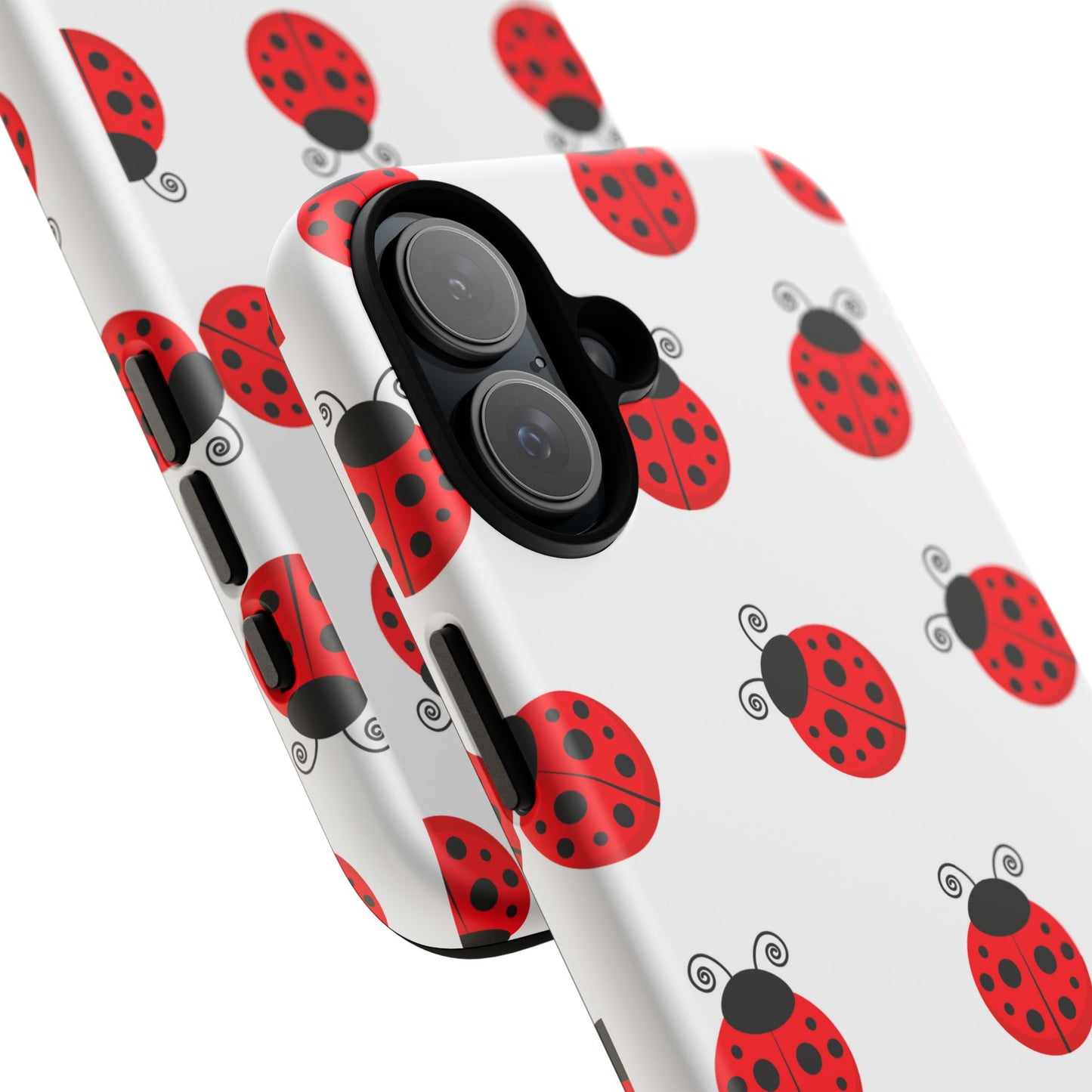 Ladybug Tough Phone Case - Cute Insect Aesthetic, Nature-Inspired Pattern Art, Compatible with iPhone, Galaxy, and Google Phones