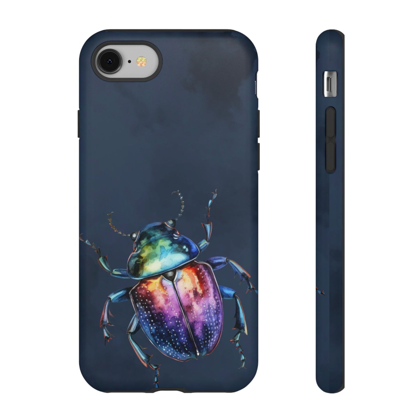 Iridescent Beetle Tough Phone Case - Insect Art Design, Nature-Inspired Pattern, Compatible with iPhone, Galaxy, and Google Phones