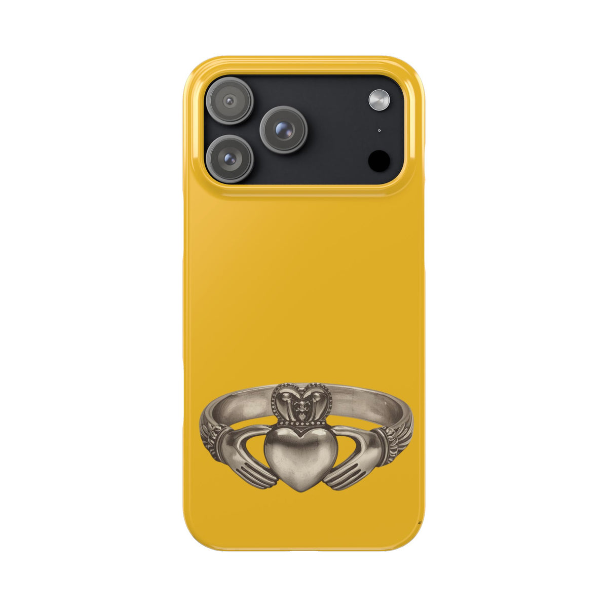 Claddagh Slim Phone Case Irish Symbol Ring Love Loyalty Friendship Vintage Gold Compatible with iPhone 17 16 15 14 13 12 11