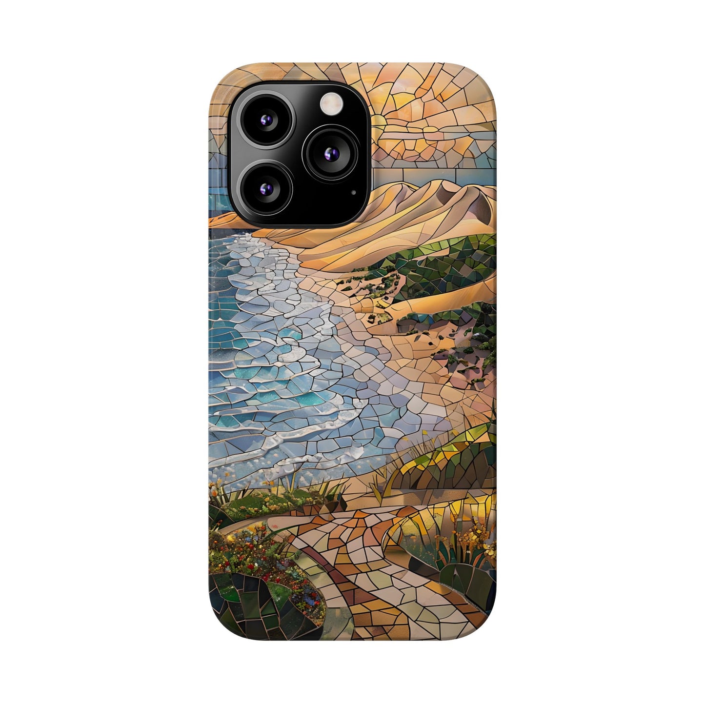 Indiana Dunes National Park Michigan Slim Phone Case, Mosaic Phone Case, East U.S. Nature Art, Coastal Chic, Ocean Lovers, Nature Inspired