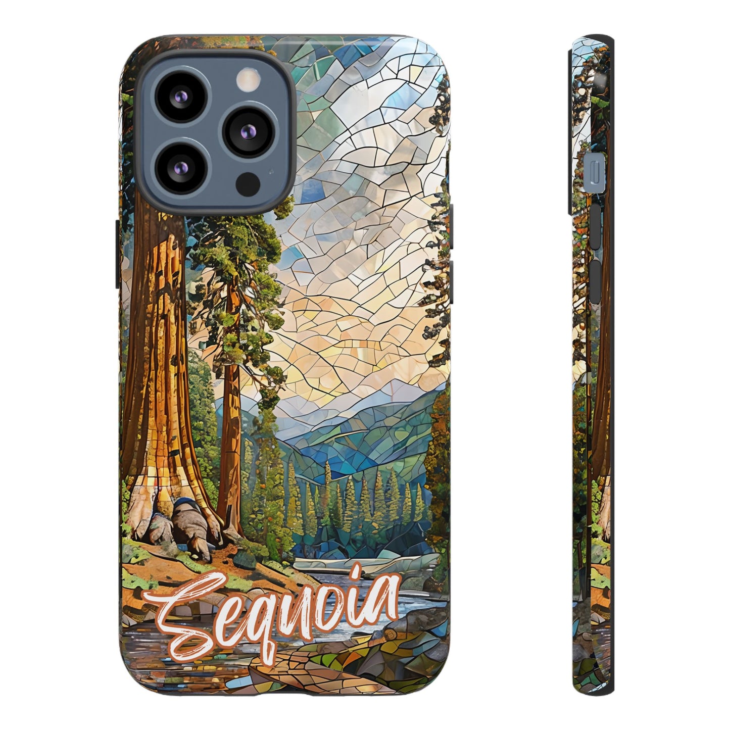 Sequoia National Park Northern California Phone Case, Mosaic Phone Case, Mountain Nature Art, National Park Gift, Scenic Forest Phone Cover